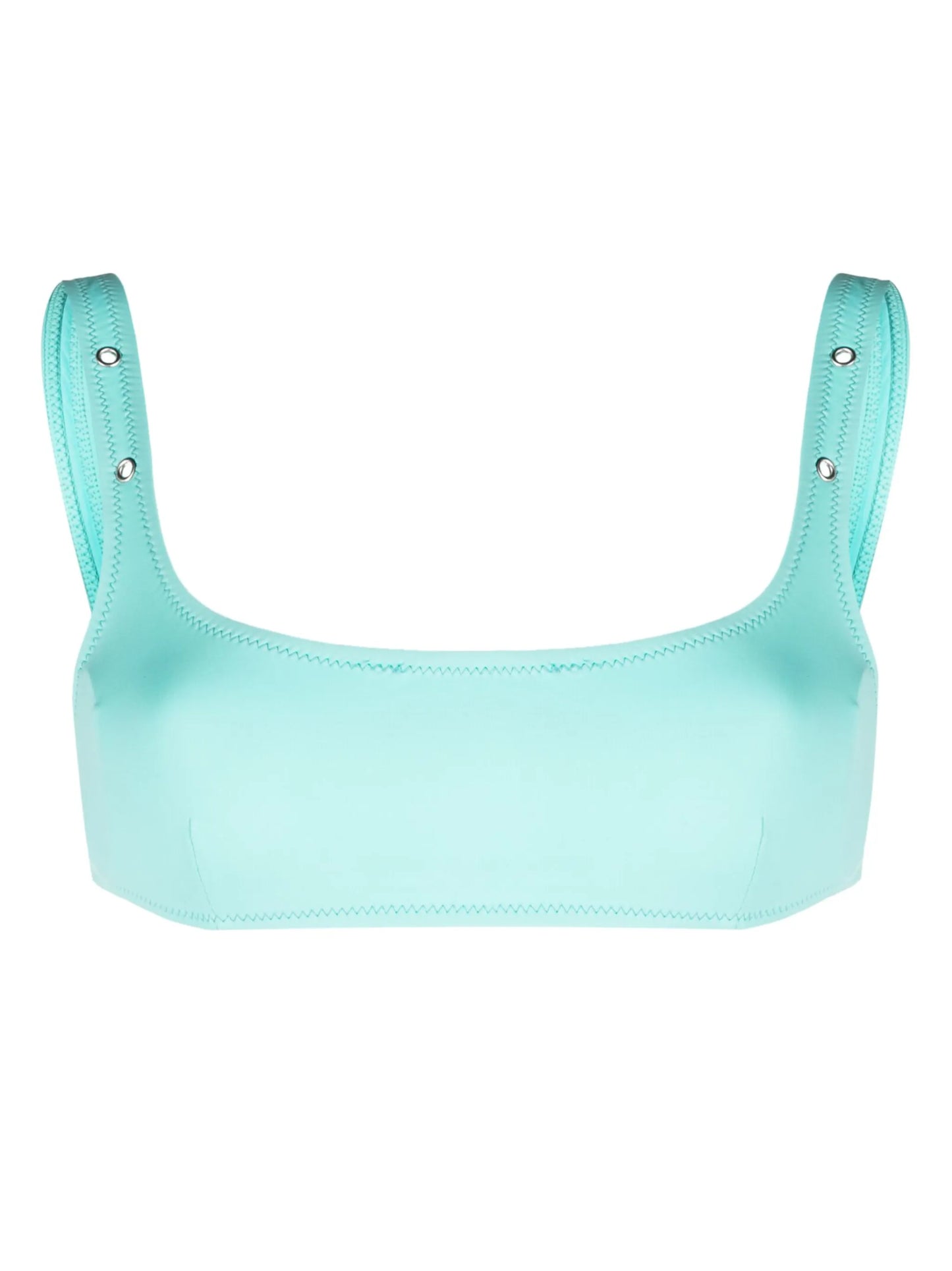 Carmen eyelet-detail bikini top