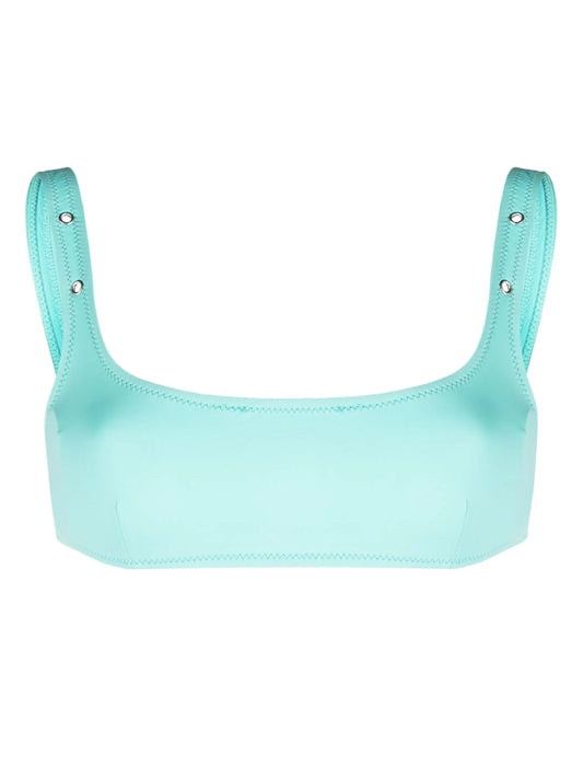 Carmen eyelet-detail bikini top