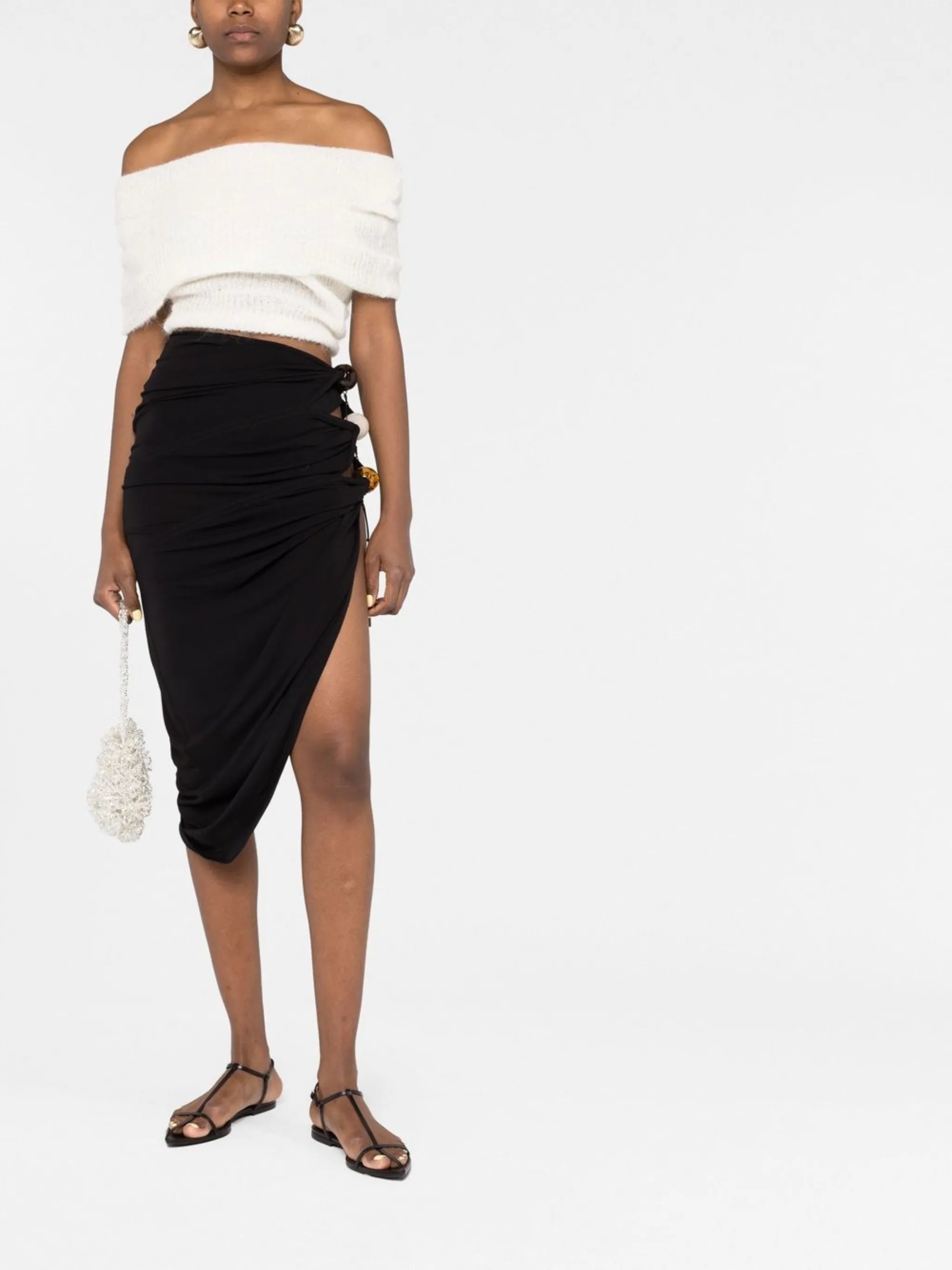 fuzzy off-shoulder top