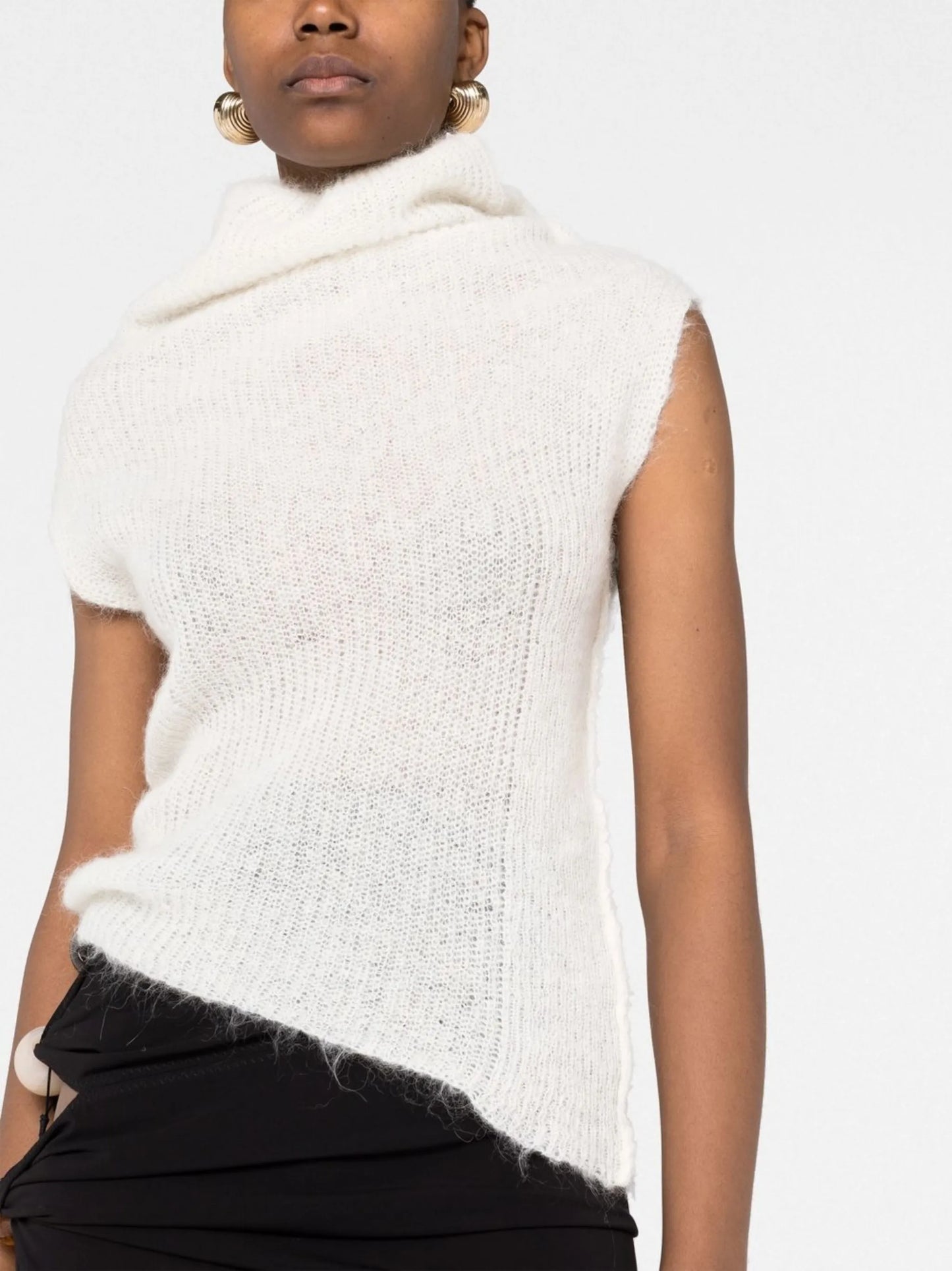 fuzzy off-shoulder top