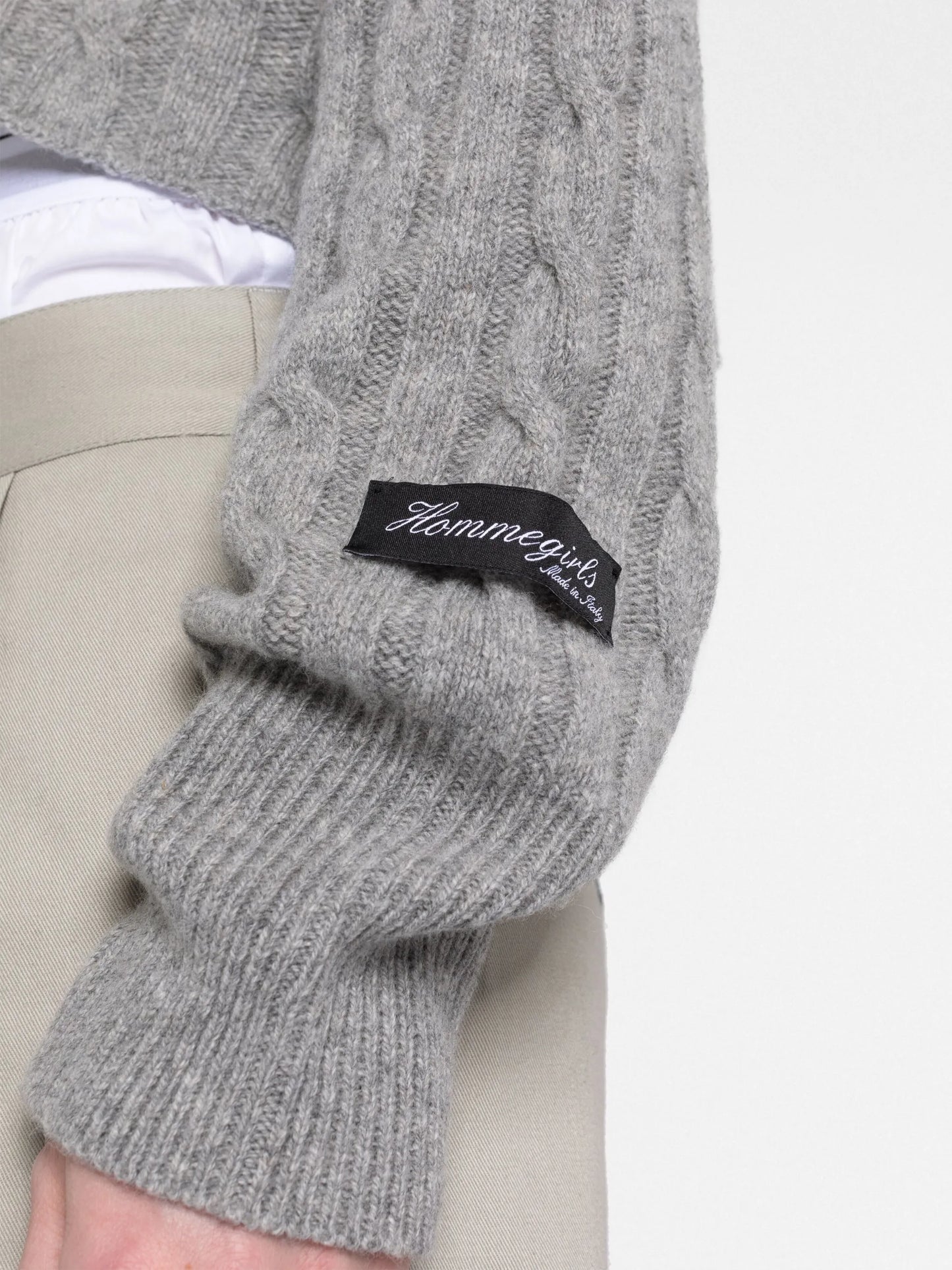 cable-knit cropped jumper