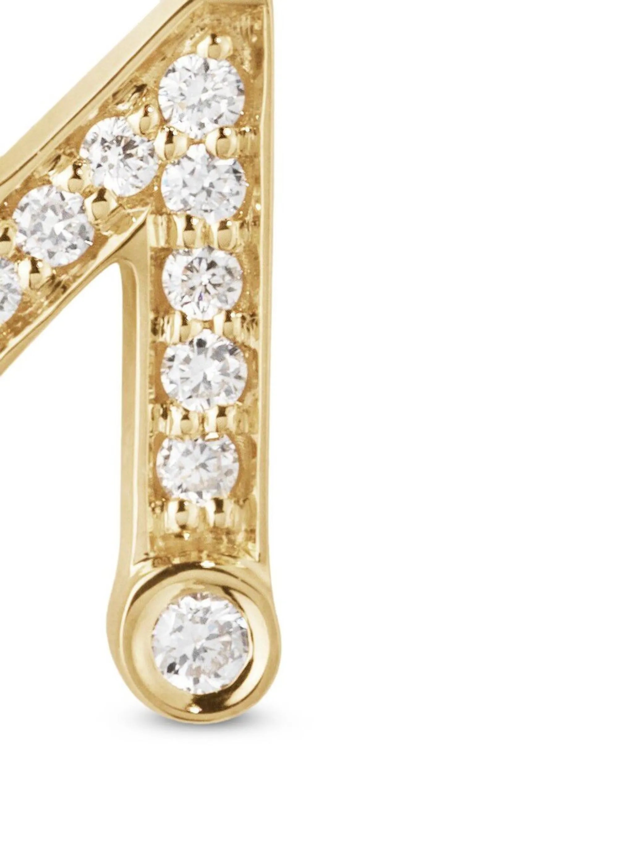 18kt yellow gold Petite M stud earring
