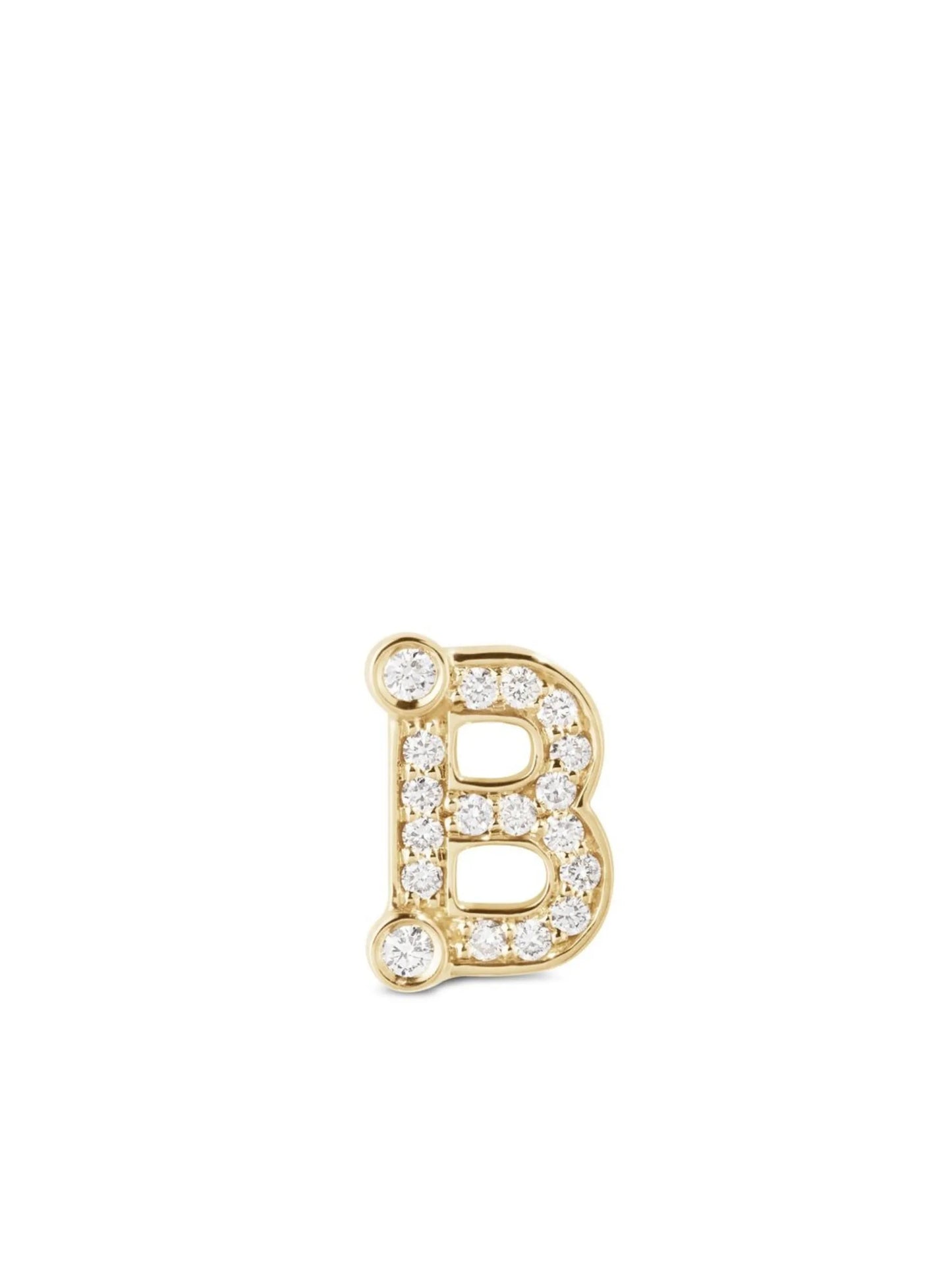 18kt yellow gold Petite B stud earring