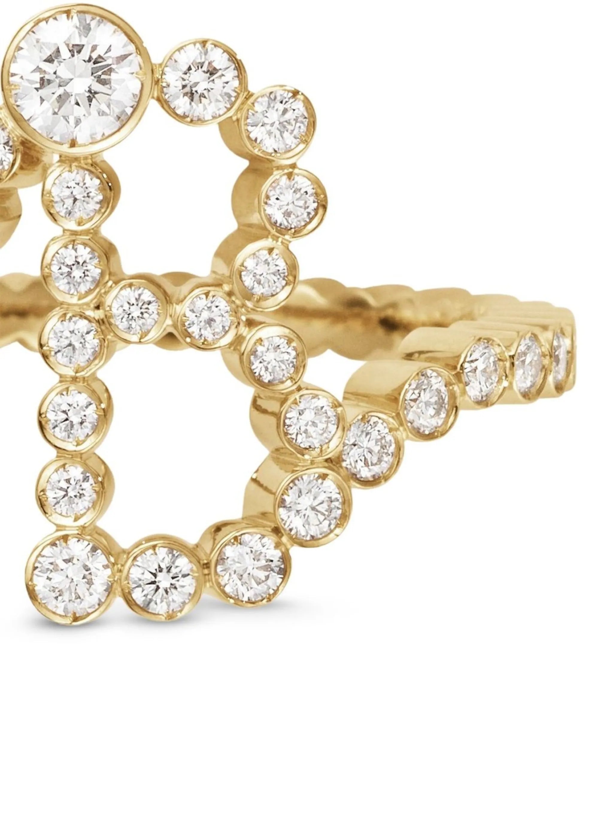 Ensemble Coeur B diamond ring