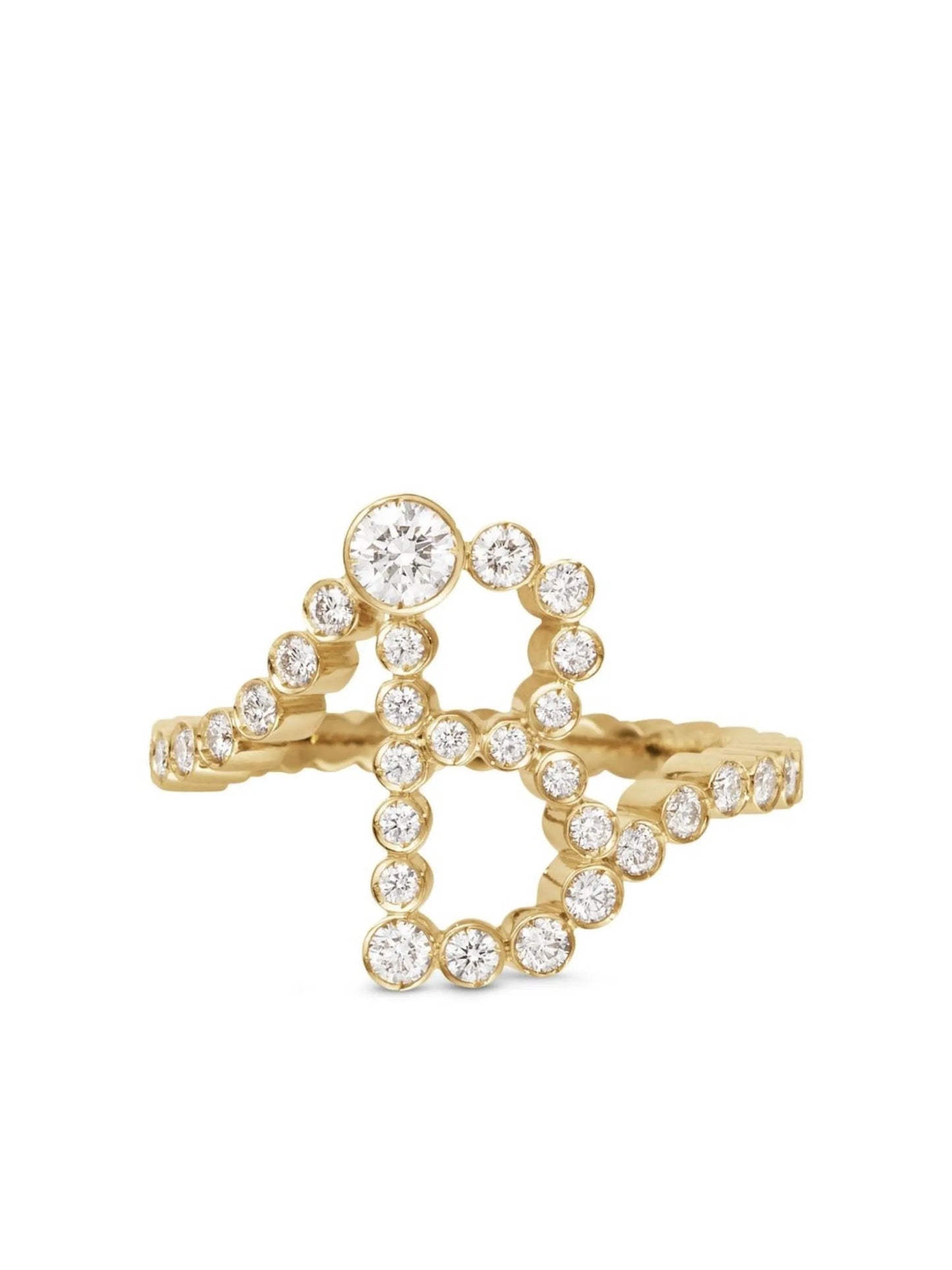 Ensemble Coeur B diamond ring