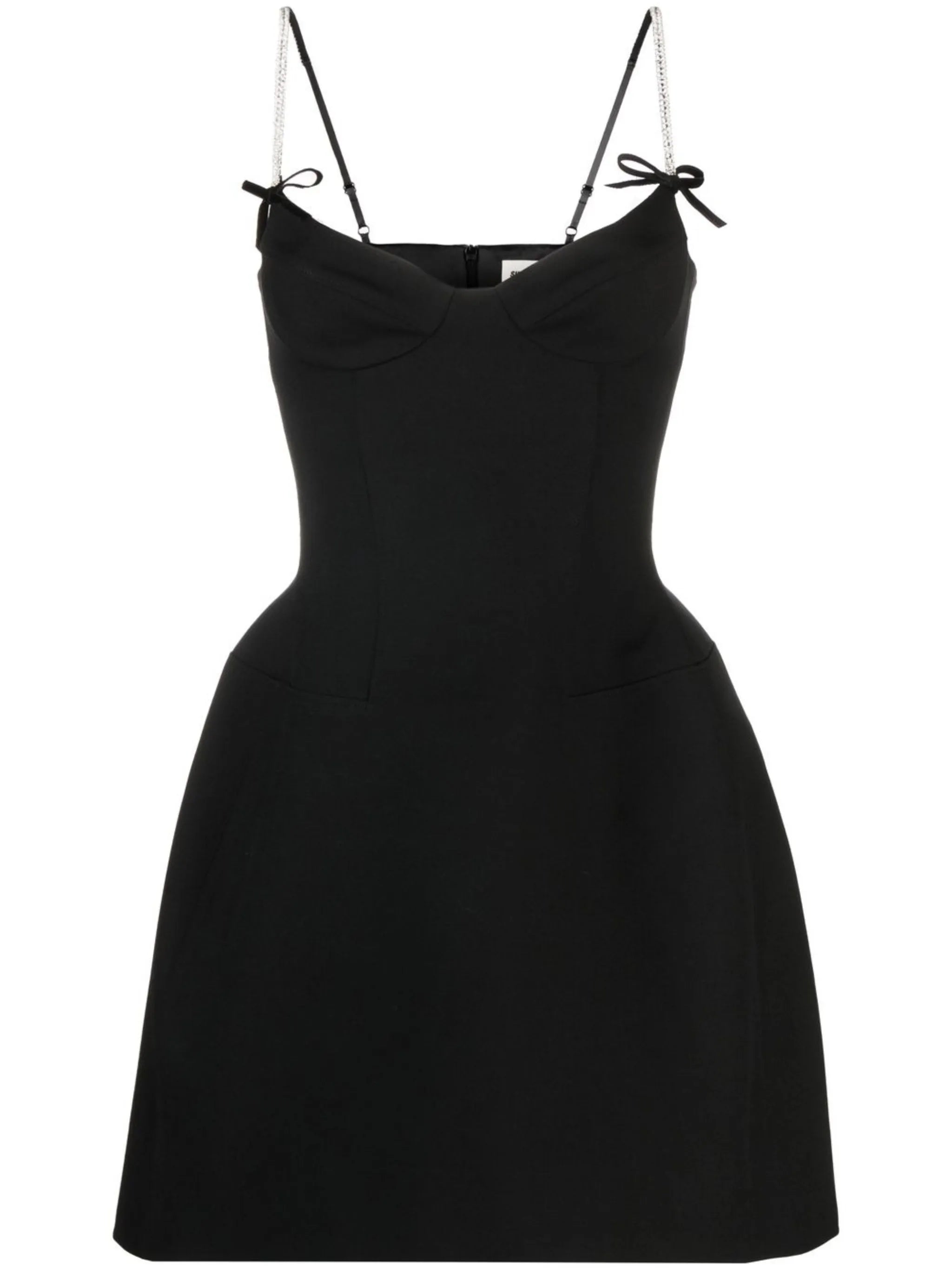 embellished-straps mini dress