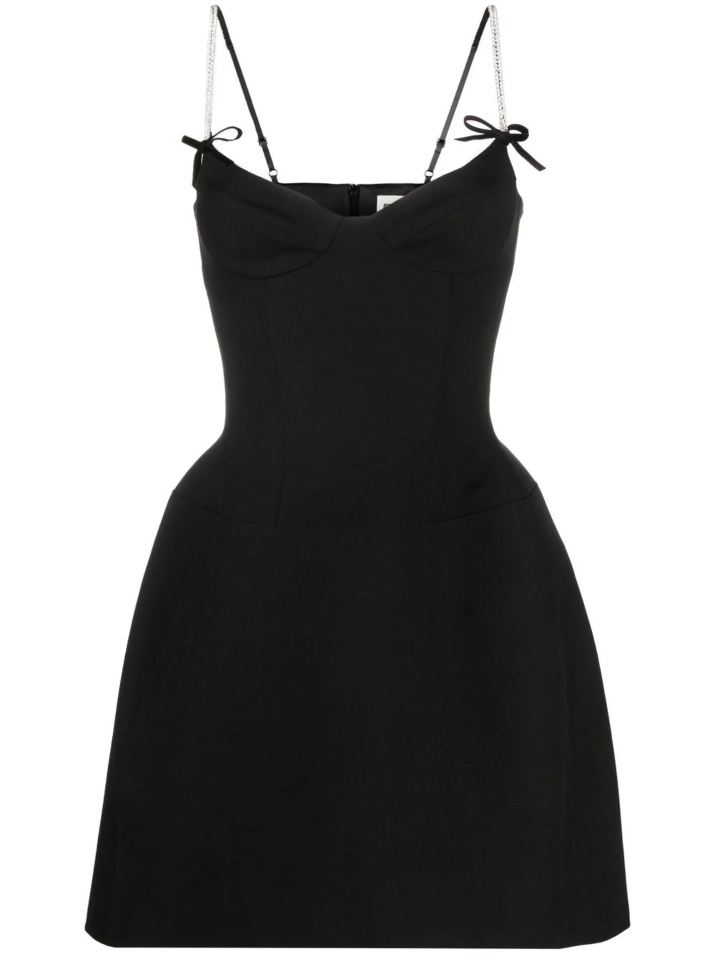 embellished-straps mini dress