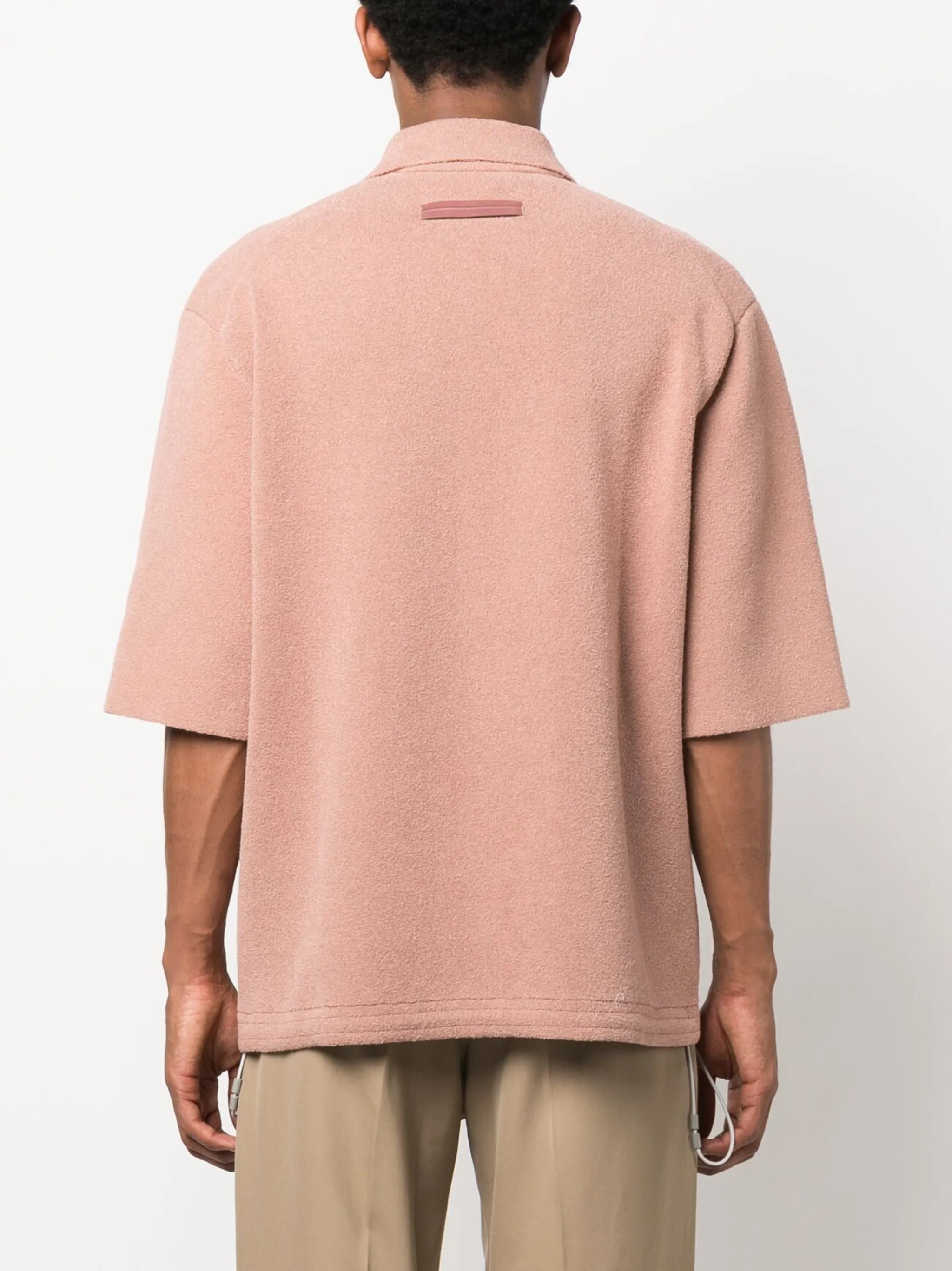 bouclé half-sleeve shirt