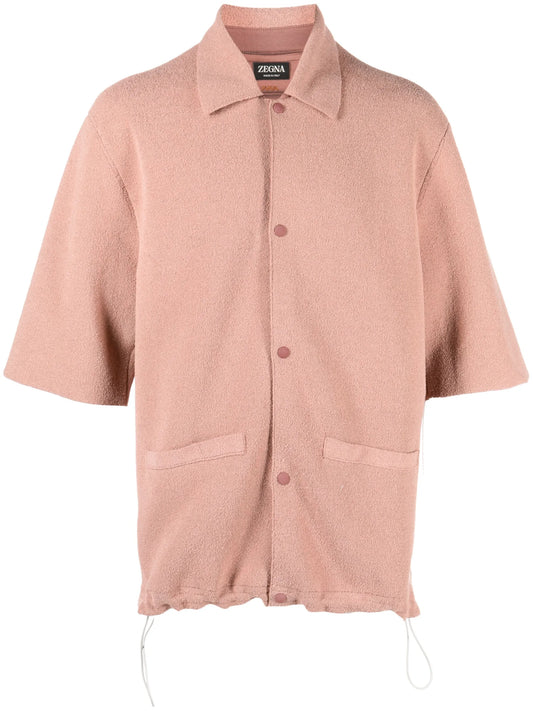bouclé half-sleeve shirt