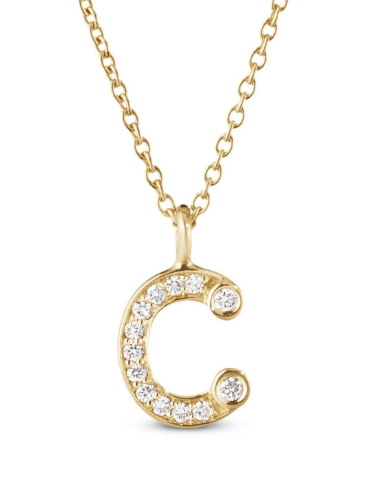 18kt yellow gold Petite C pendant necklace
