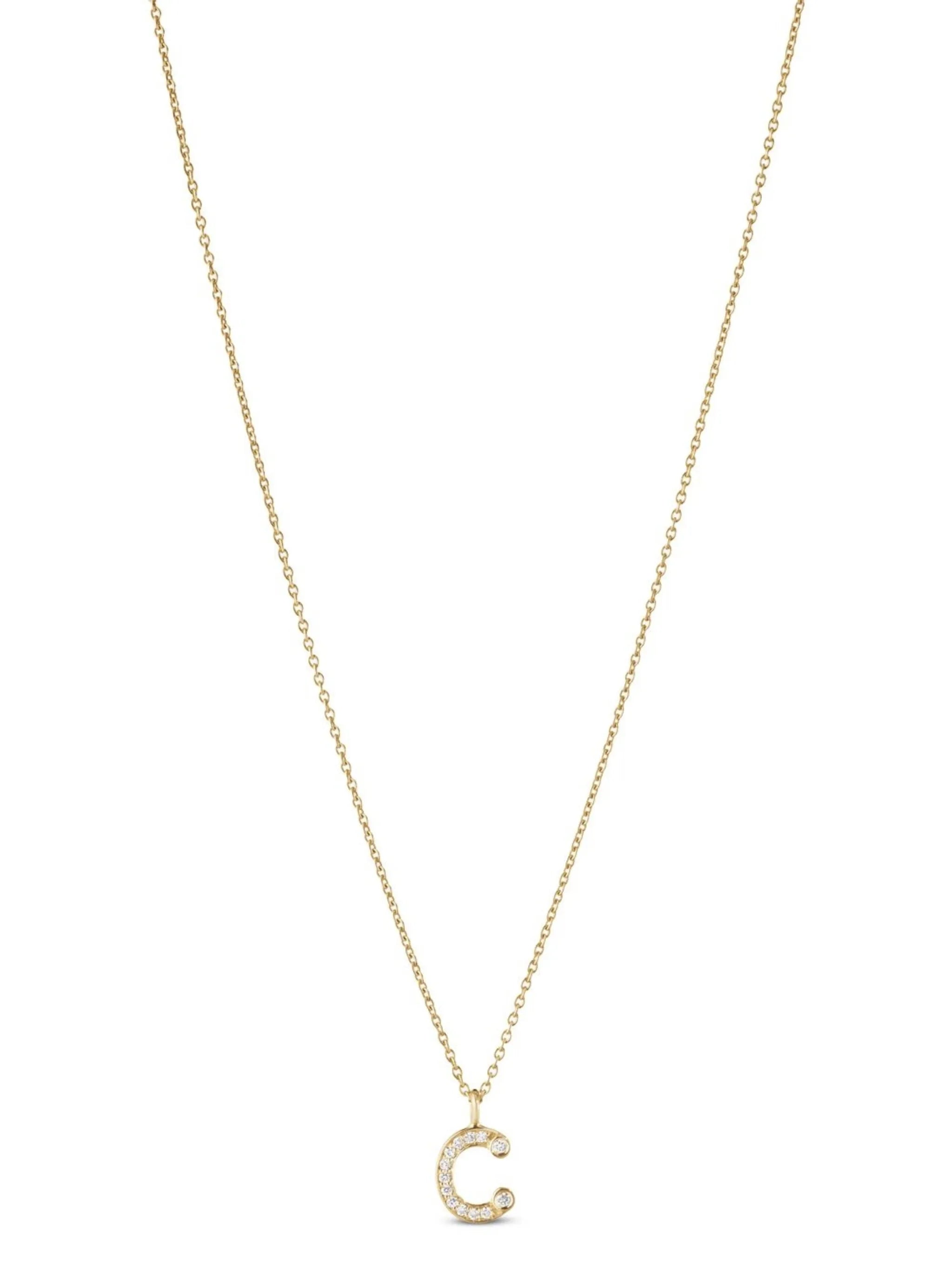 18kt yellow gold Petite C pendant necklace