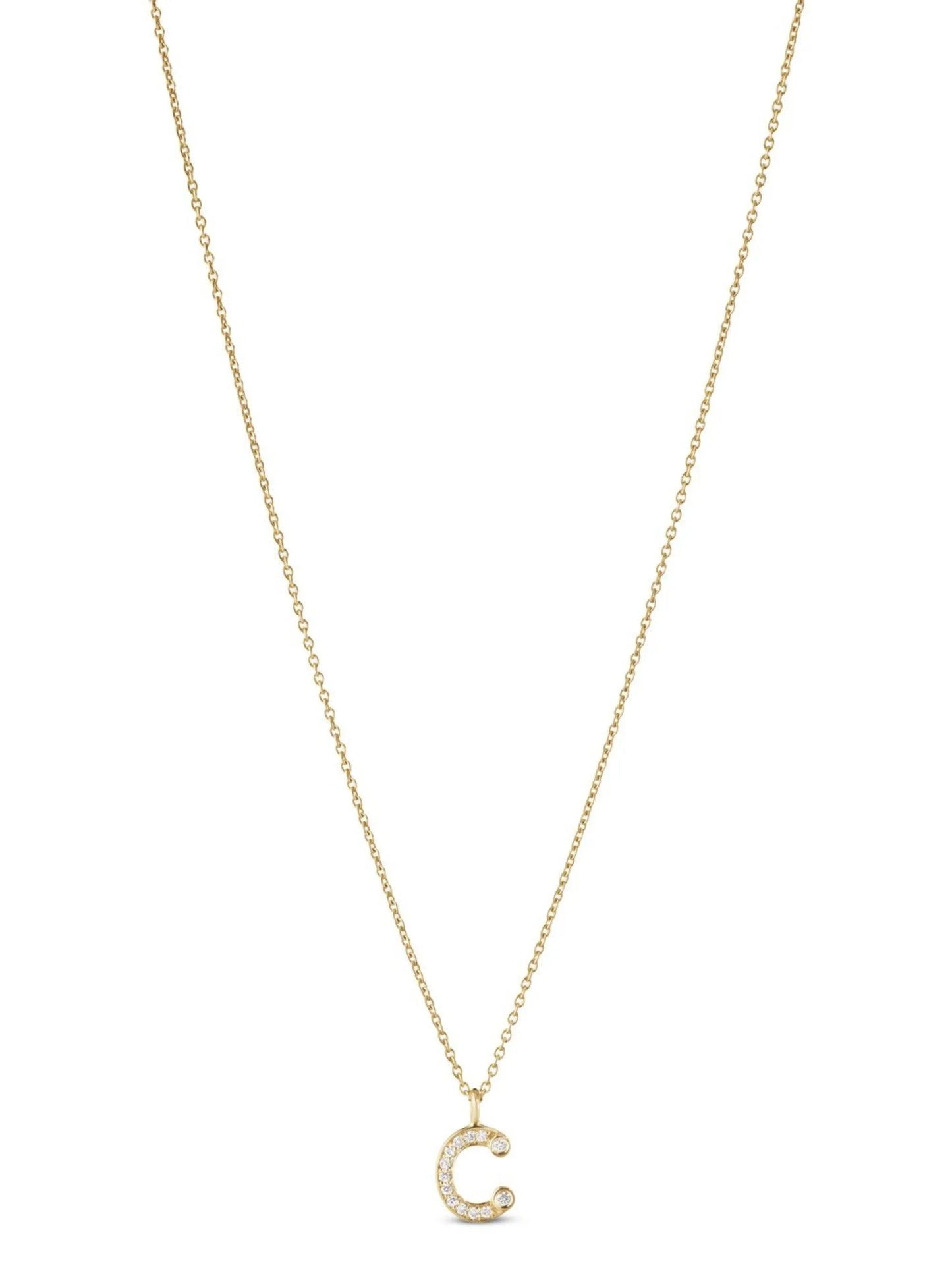18kt yellow gold Petite C pendant necklace