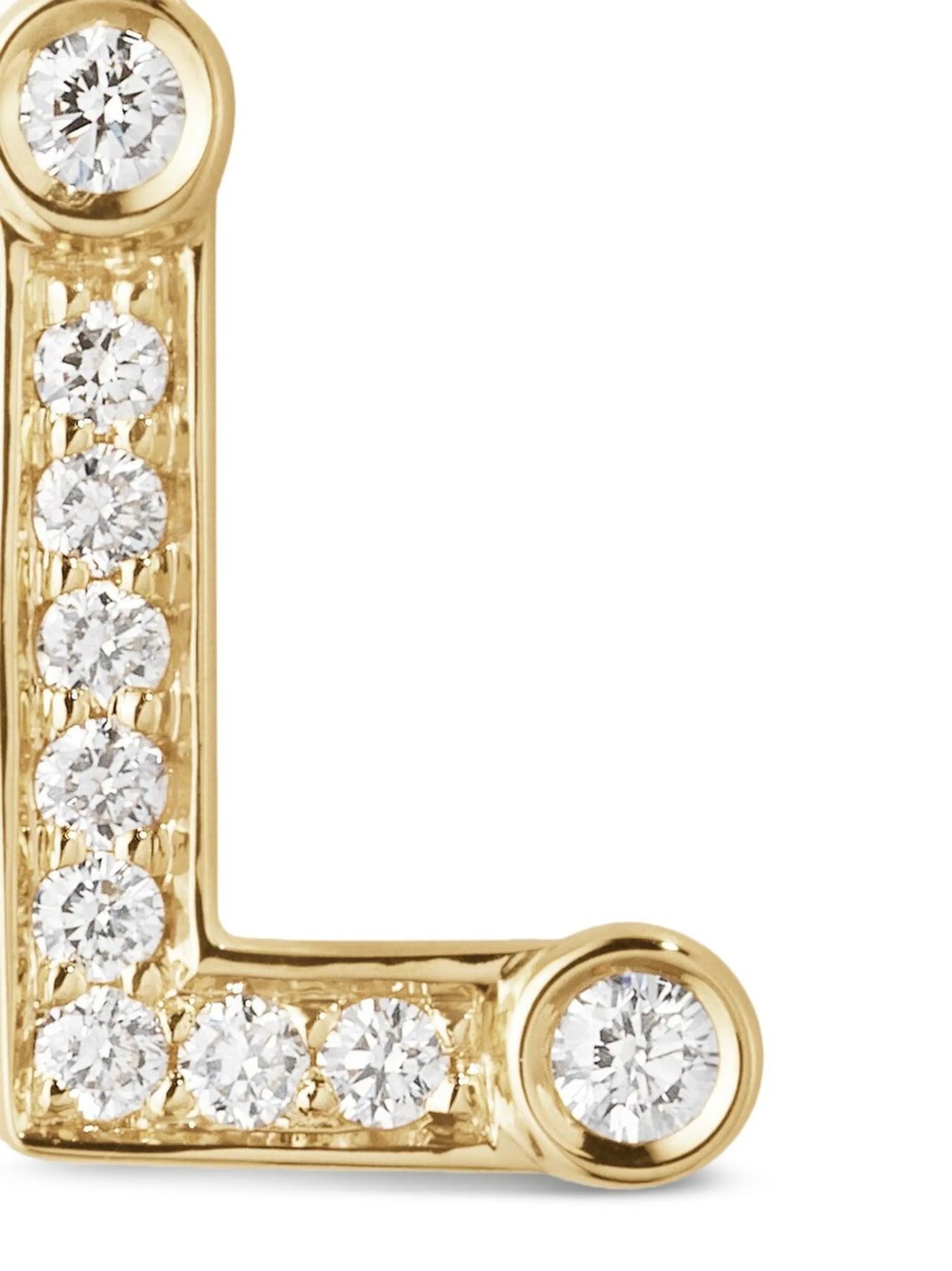 18kt yellow gold Petite L stud earring