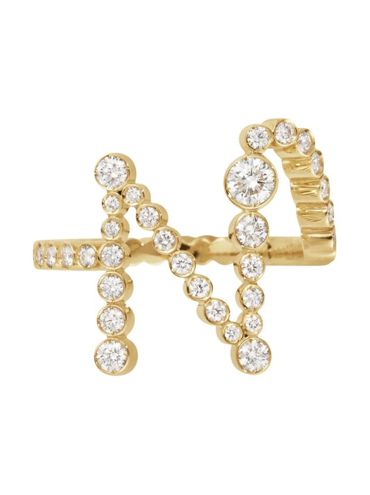 18kt yellow gold Ensemble Coeur N ring
