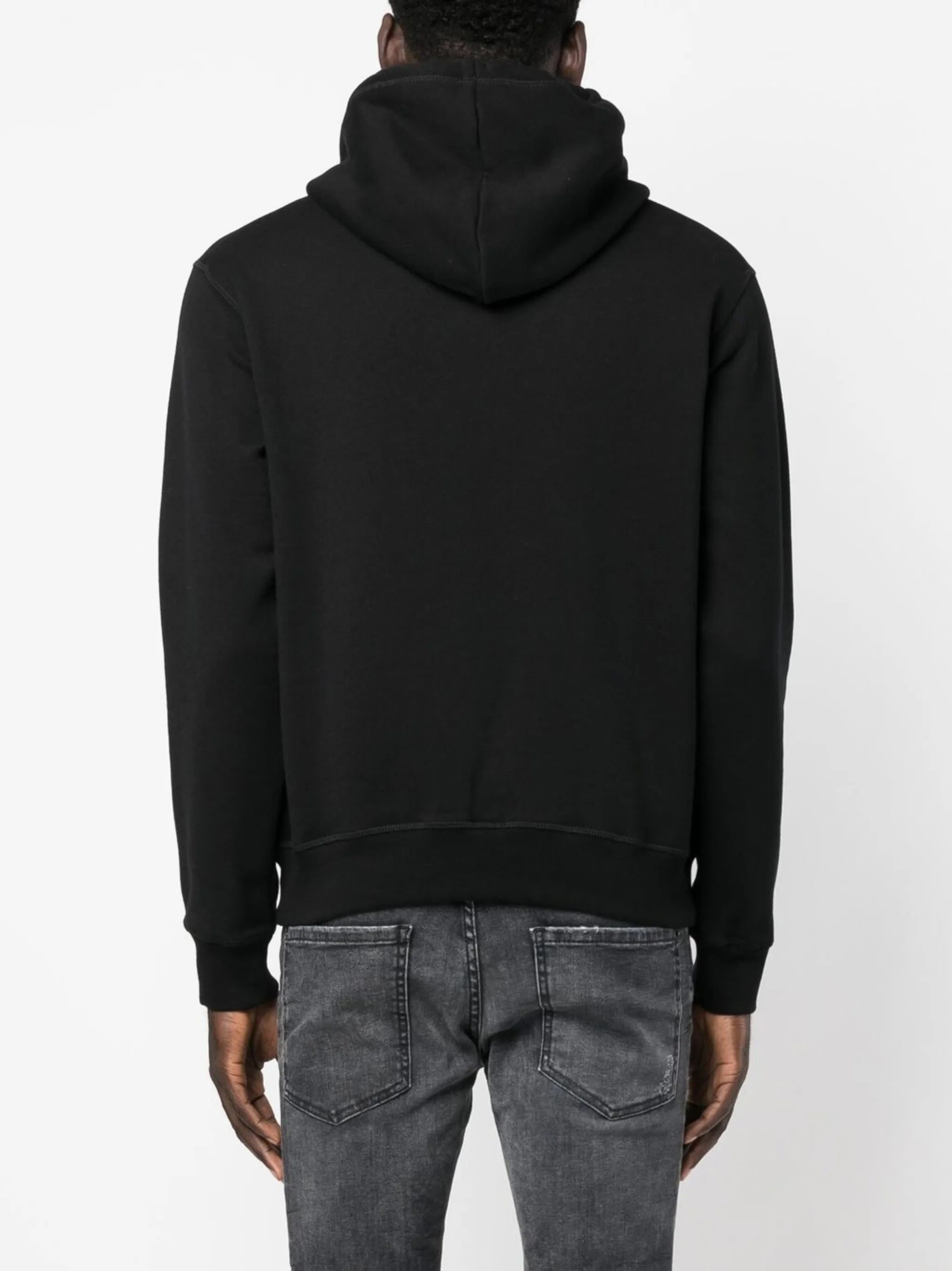 logo-print drawstring hoodie