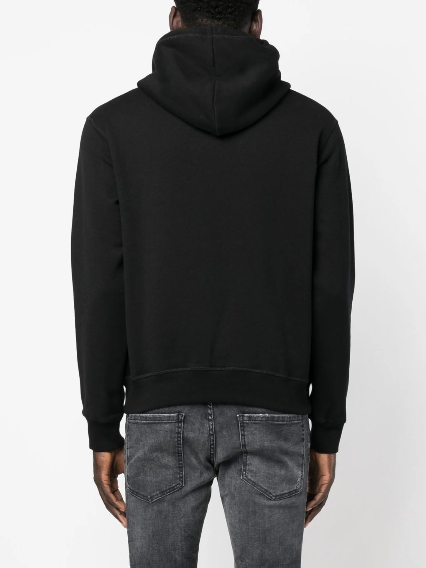 logo-print drawstring hoodie