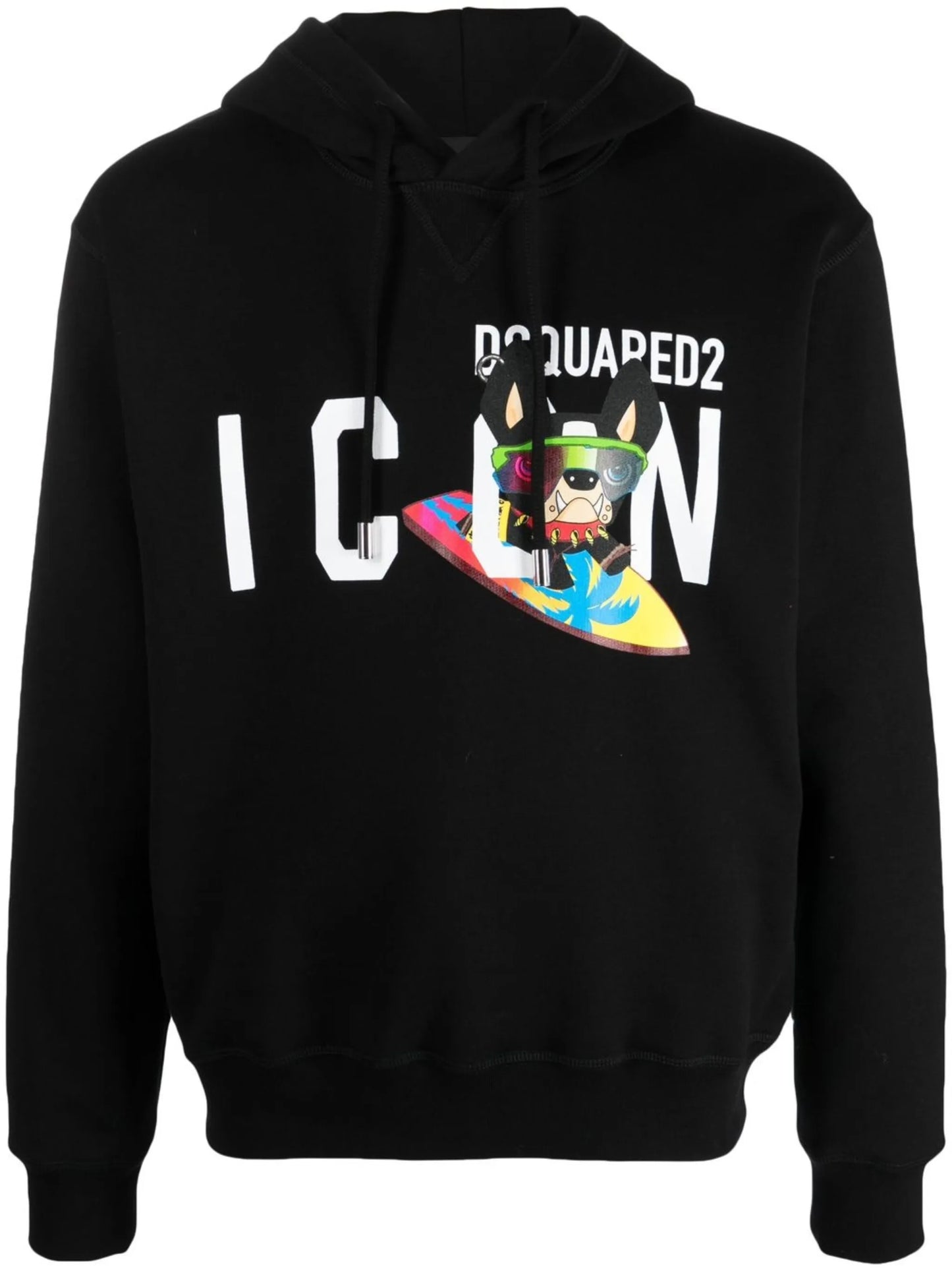 logo-print drawstring hoodie