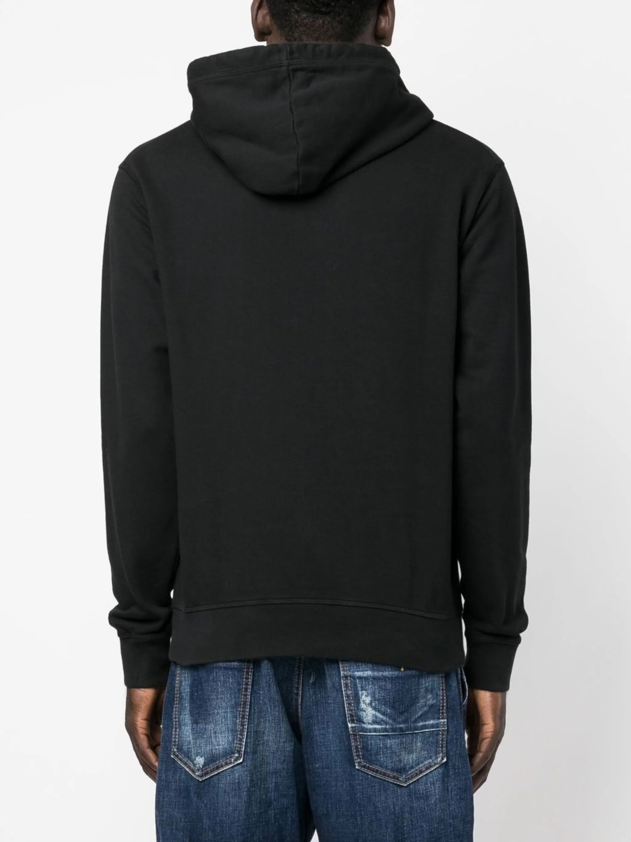 logo-print cotton hoodie