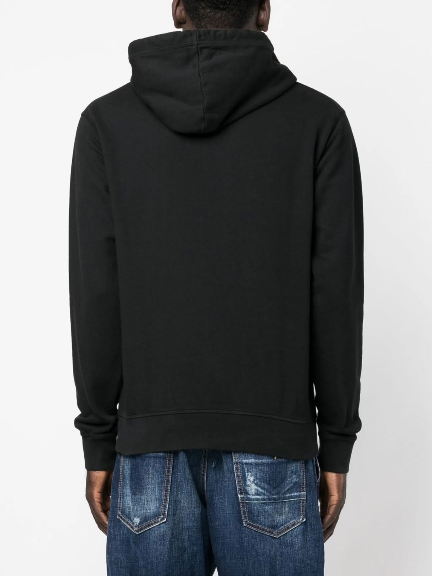 logo-print cotton hoodie