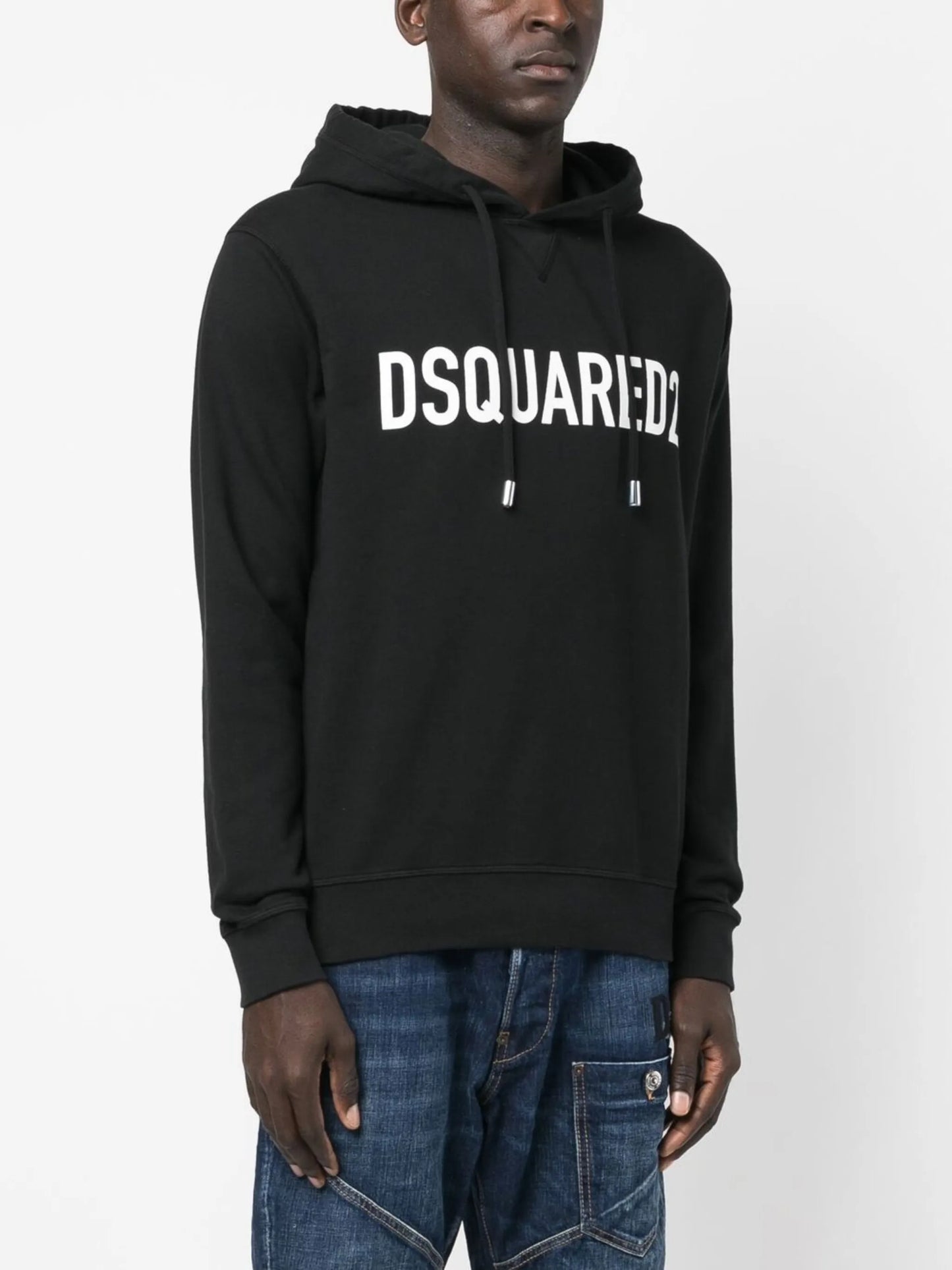 logo-print cotton hoodie