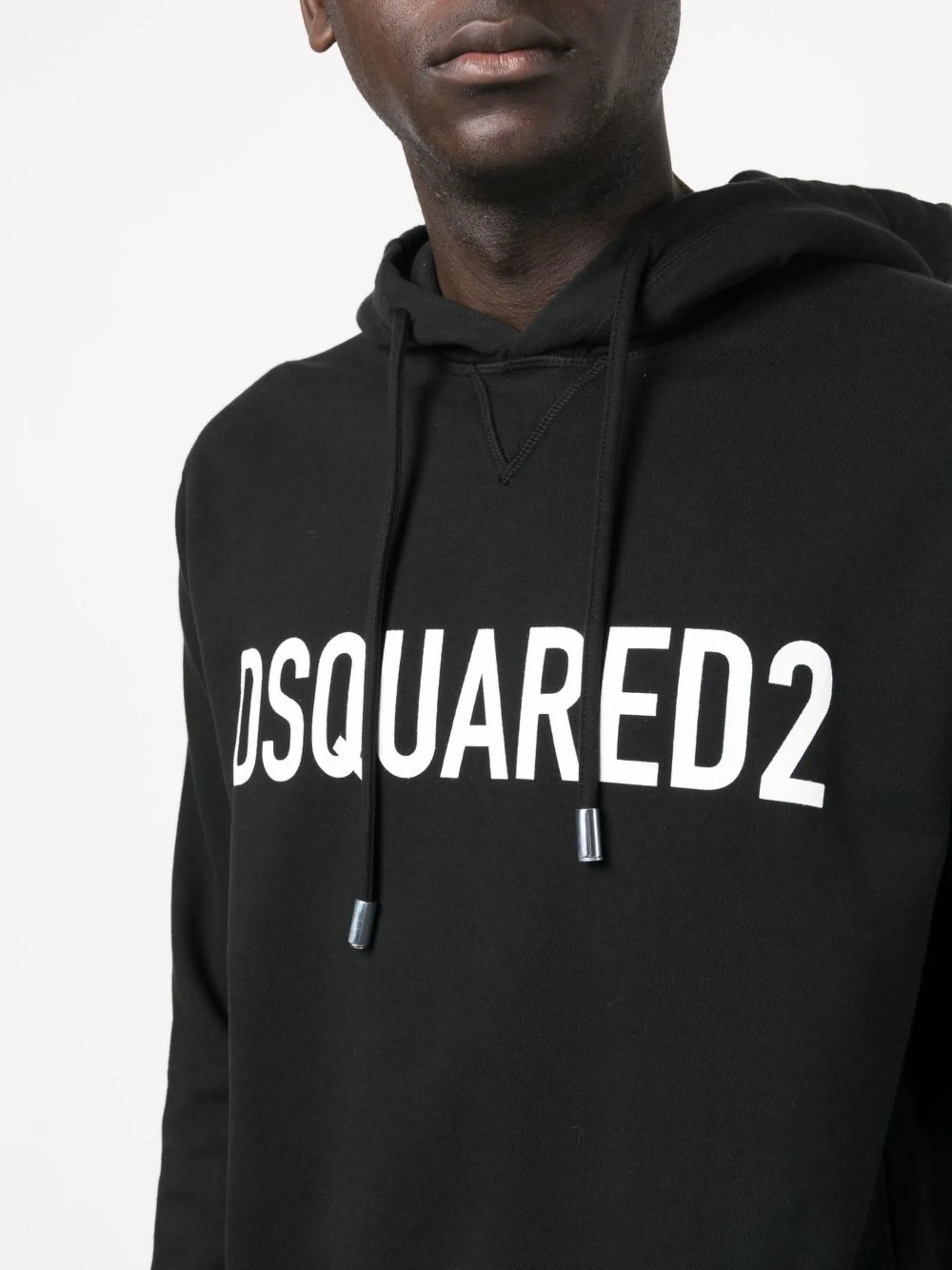 logo-print cotton hoodie