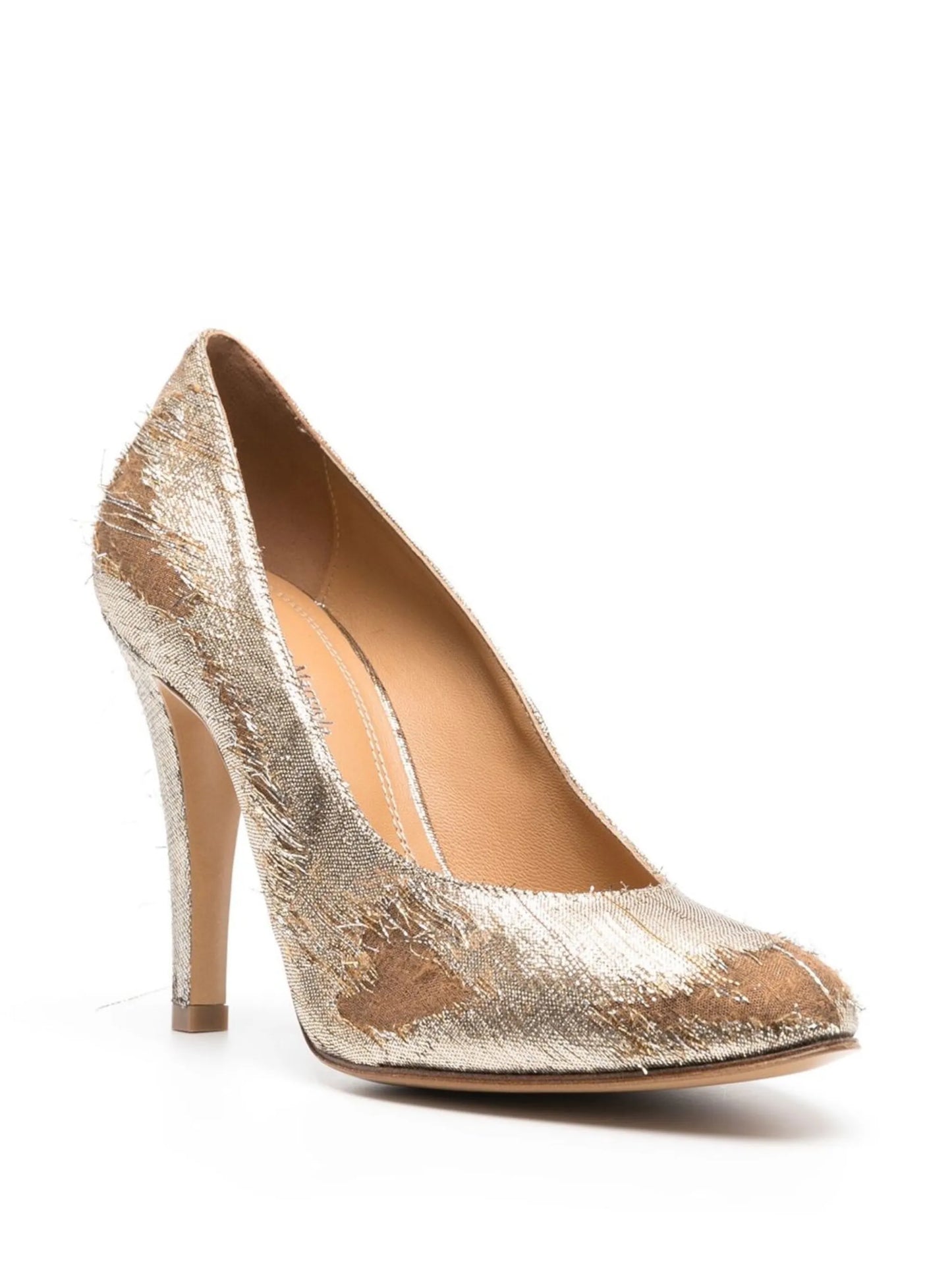 100mm lurex Mary-Jane pumps