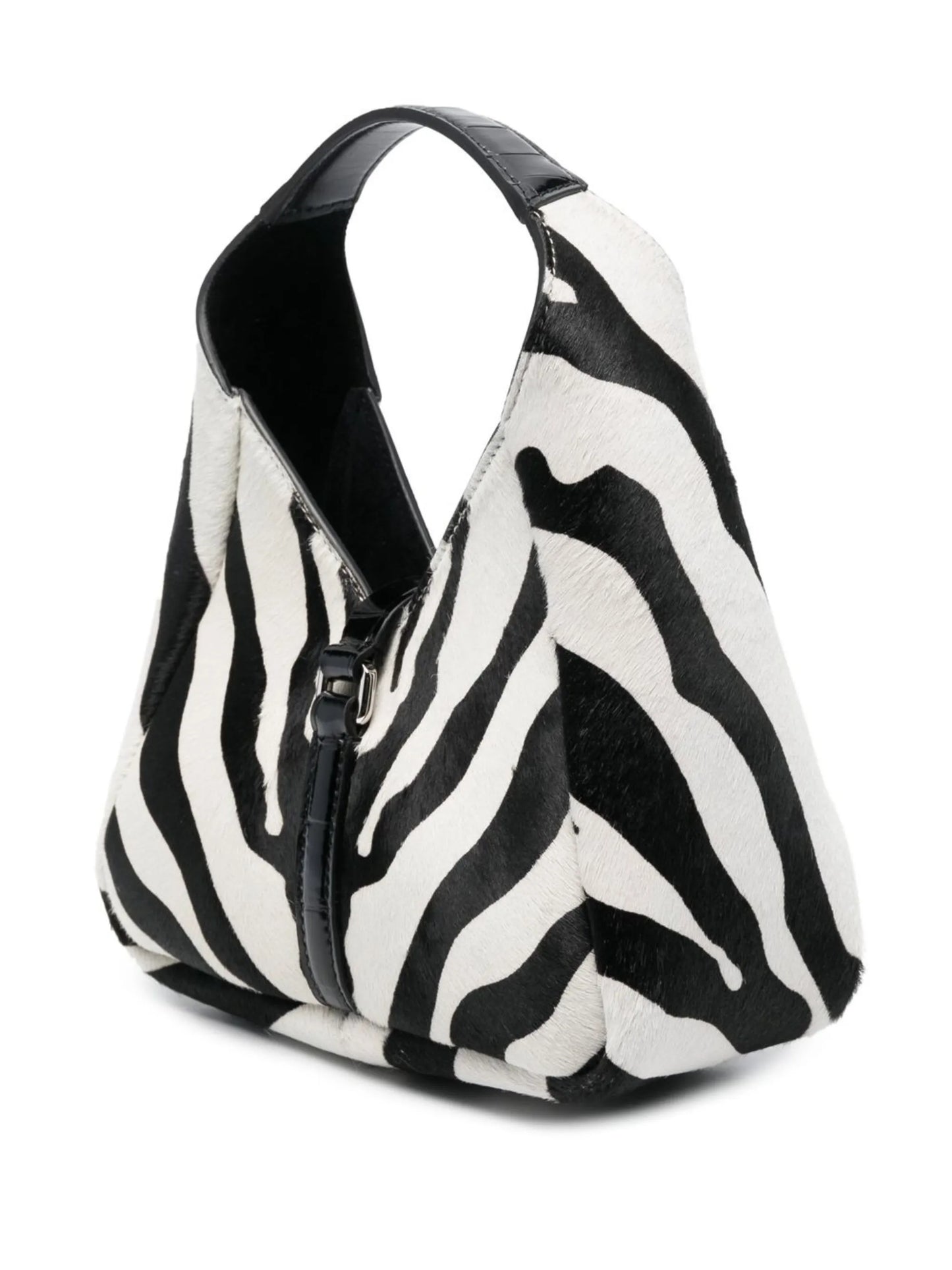 Black and White G-Hobo Zebra-Print Tote Bag