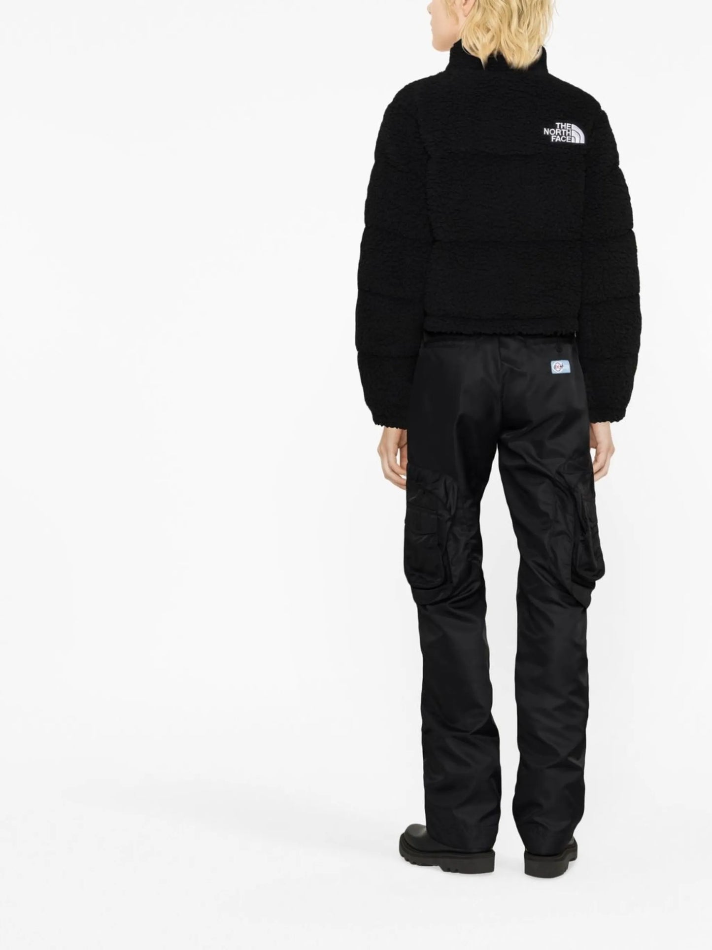 embroidered-logo fleece jacket