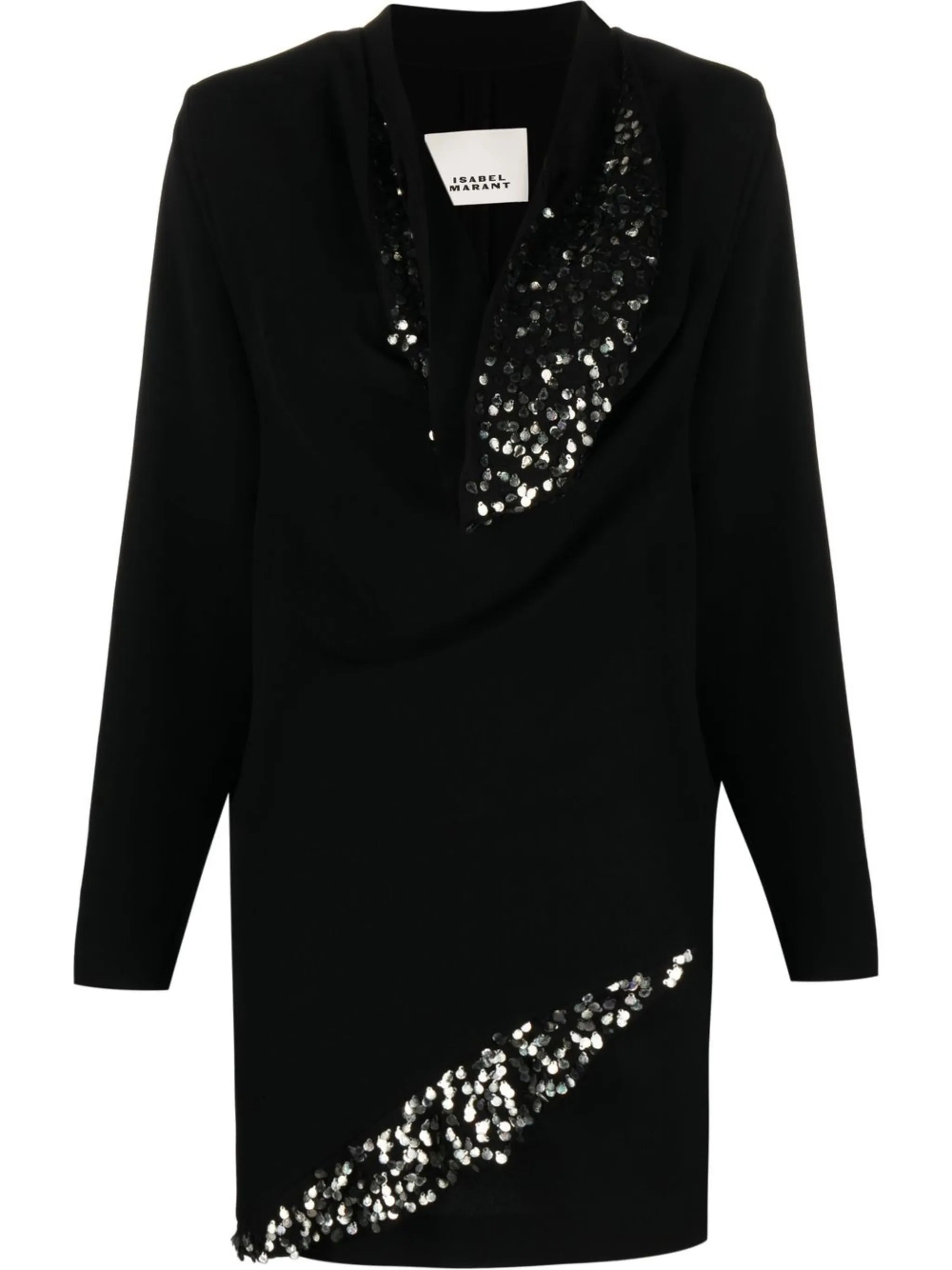 Lazeli sequin-embellished long-sleeve dress