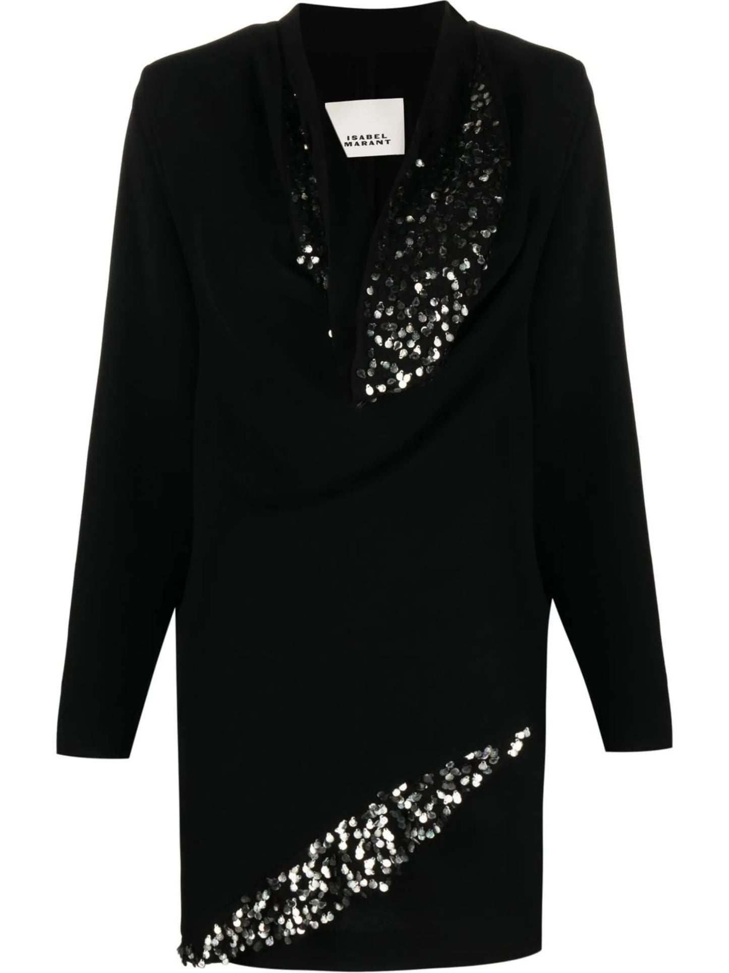 Lazeli sequin-embellished long-sleeve dress