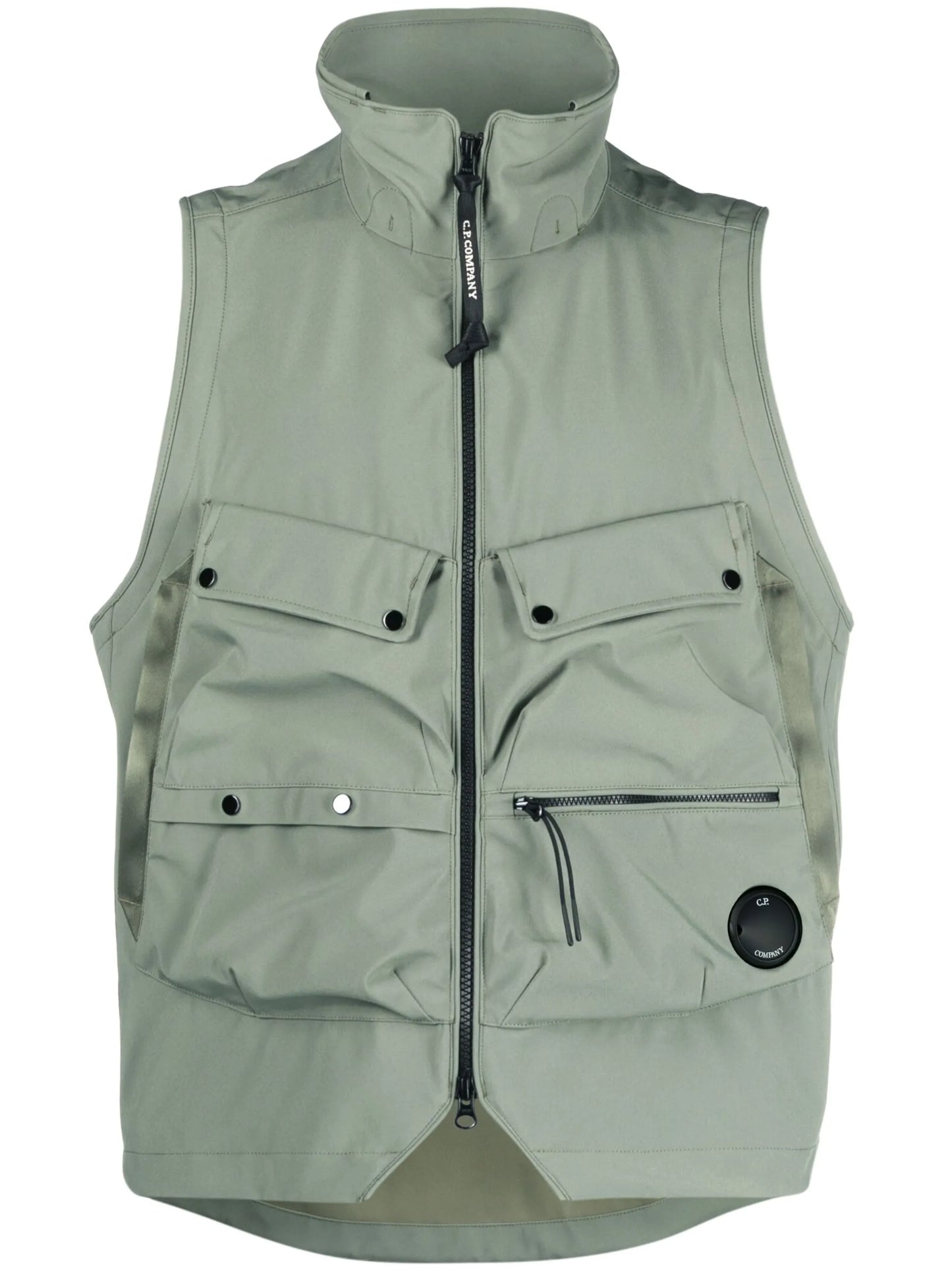 Lens-detail multi-pocket vest