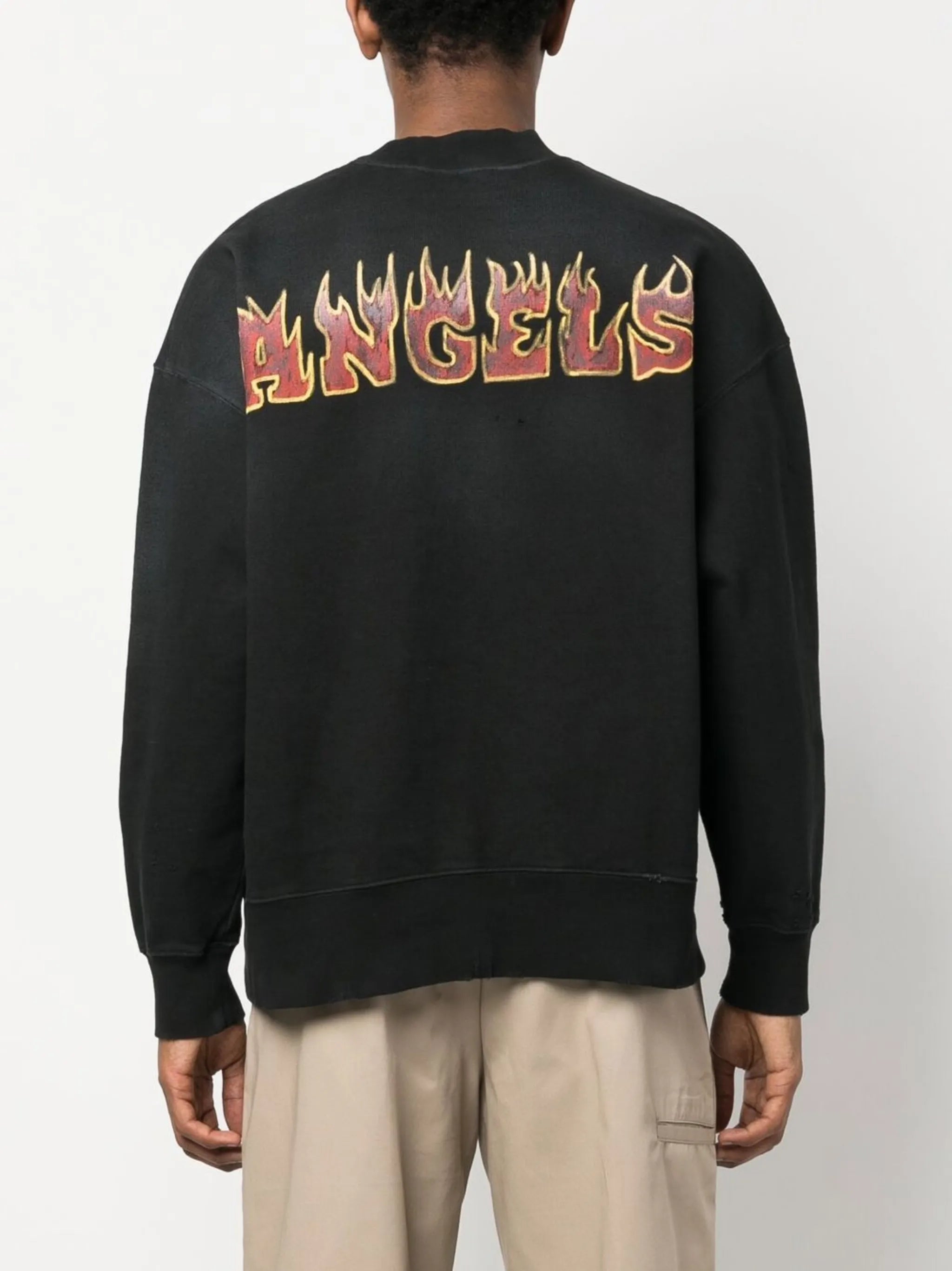 Logo Flames cotton sweatshirt