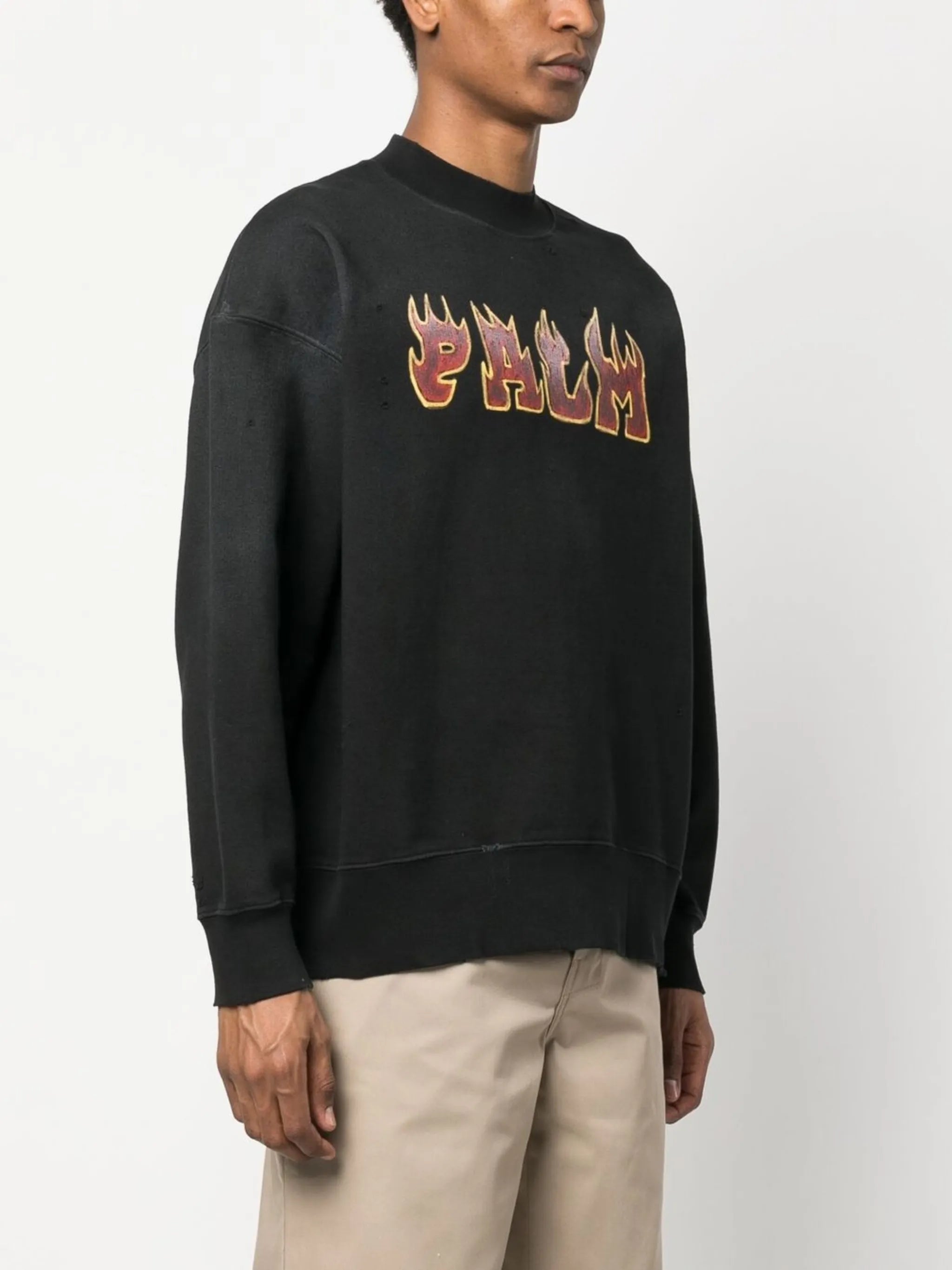 Logo Flames cotton sweatshirt