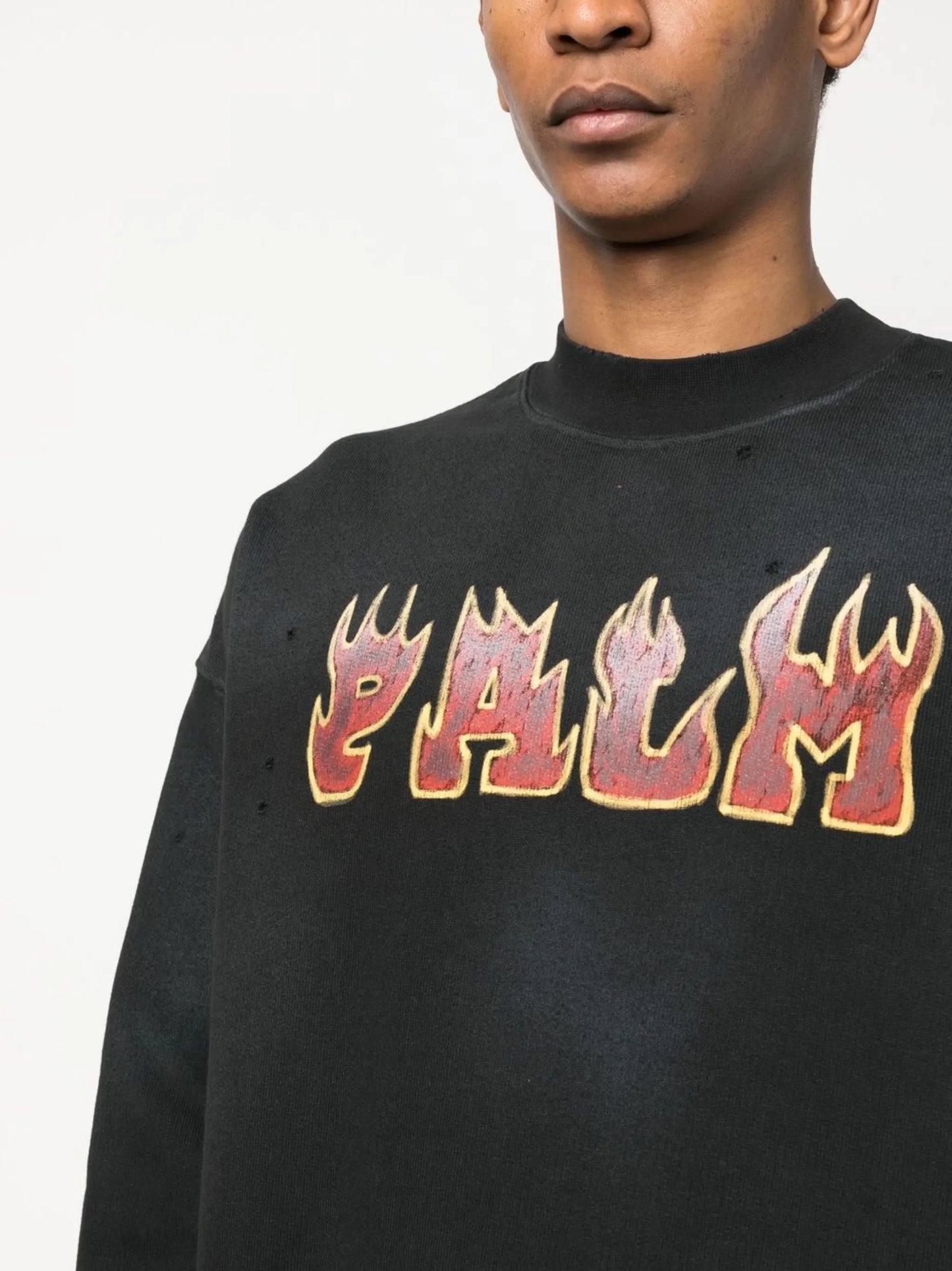 Logo Flames cotton sweatshirt