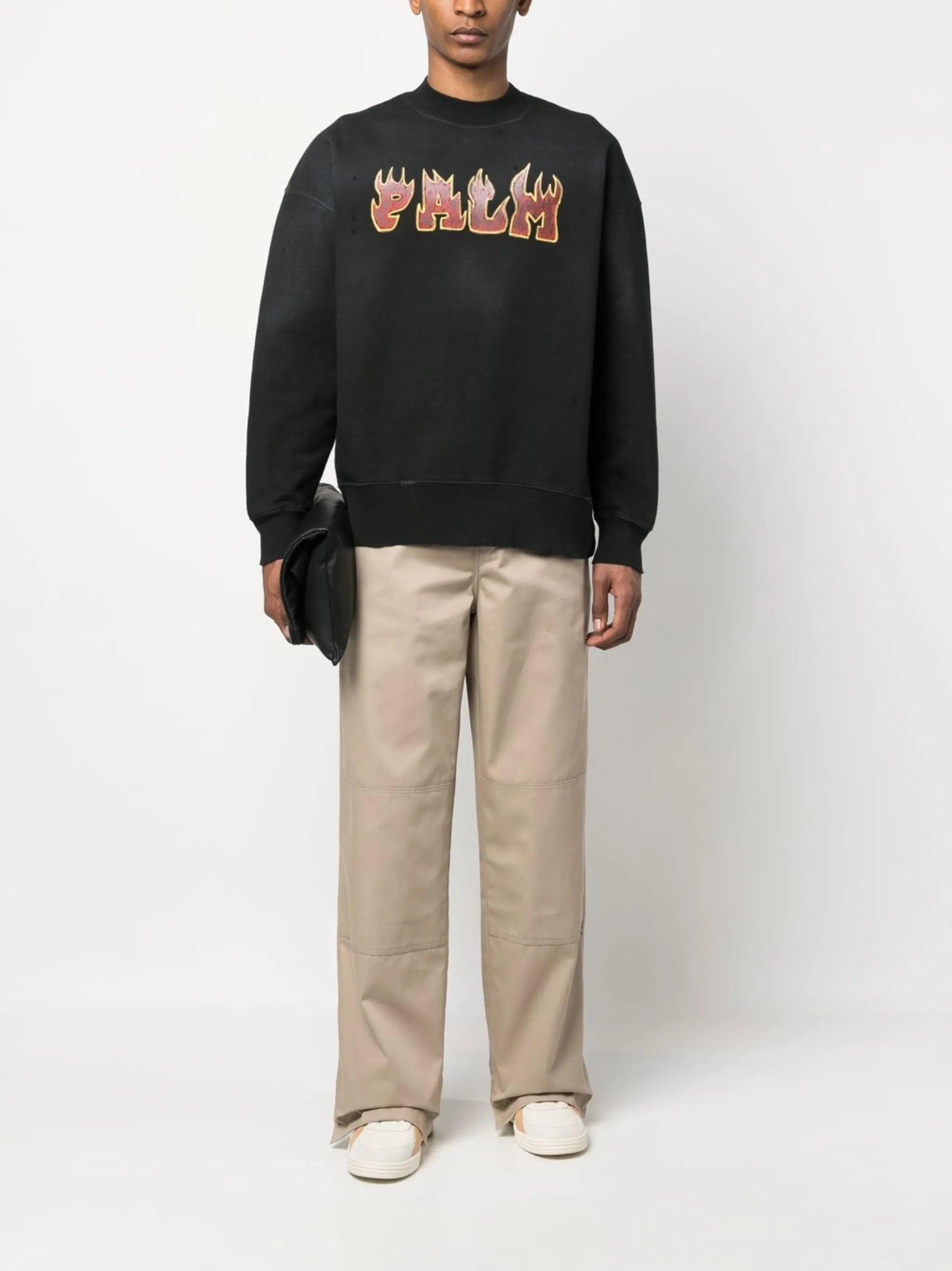 Logo Flames cotton sweatshirt