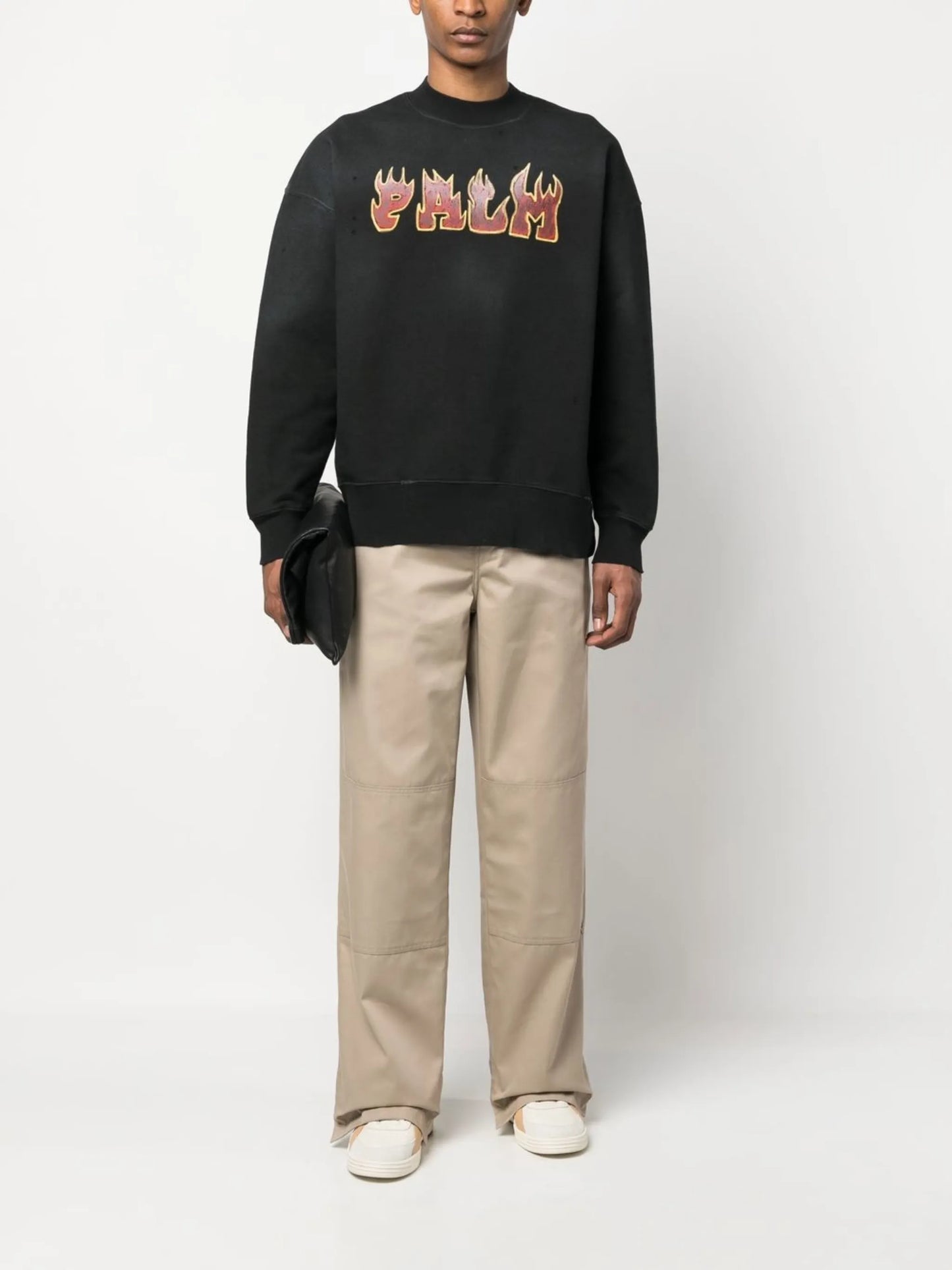 Logo Flames cotton sweatshirt