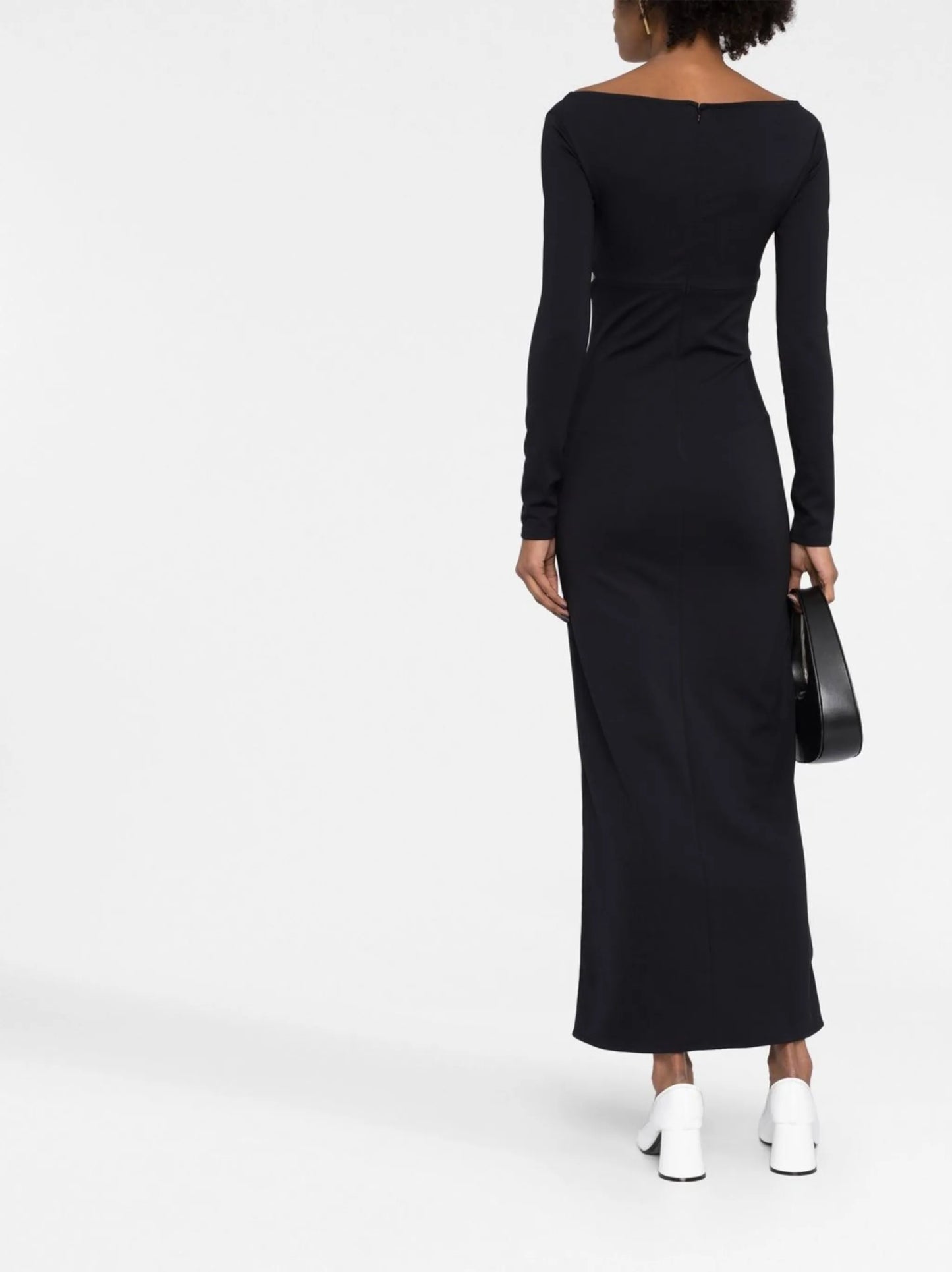 cut-out detail ribbed dress