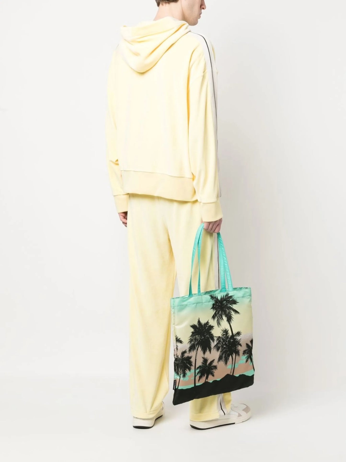 palm tree-print tote bag