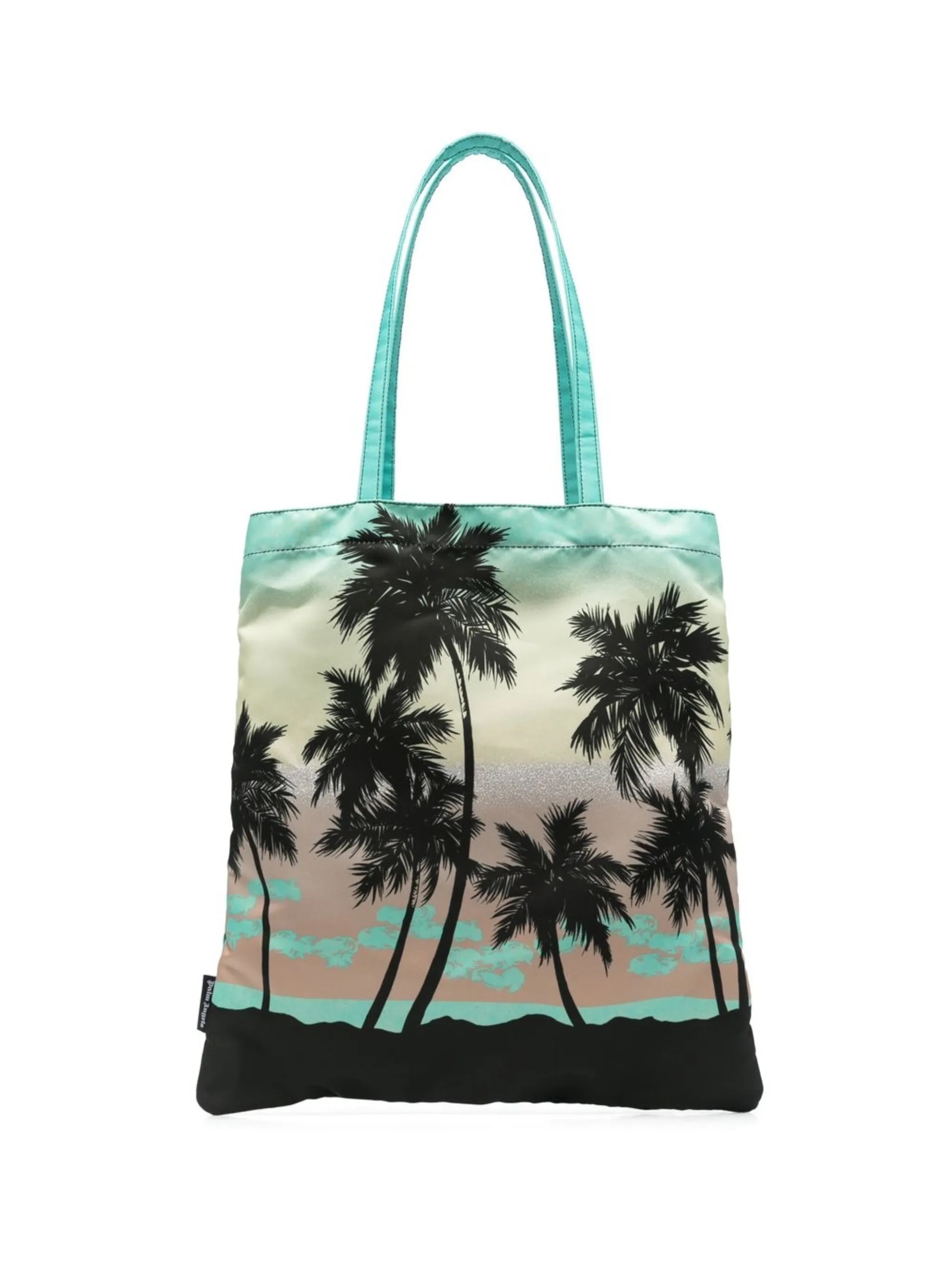 palm tree-print tote bag