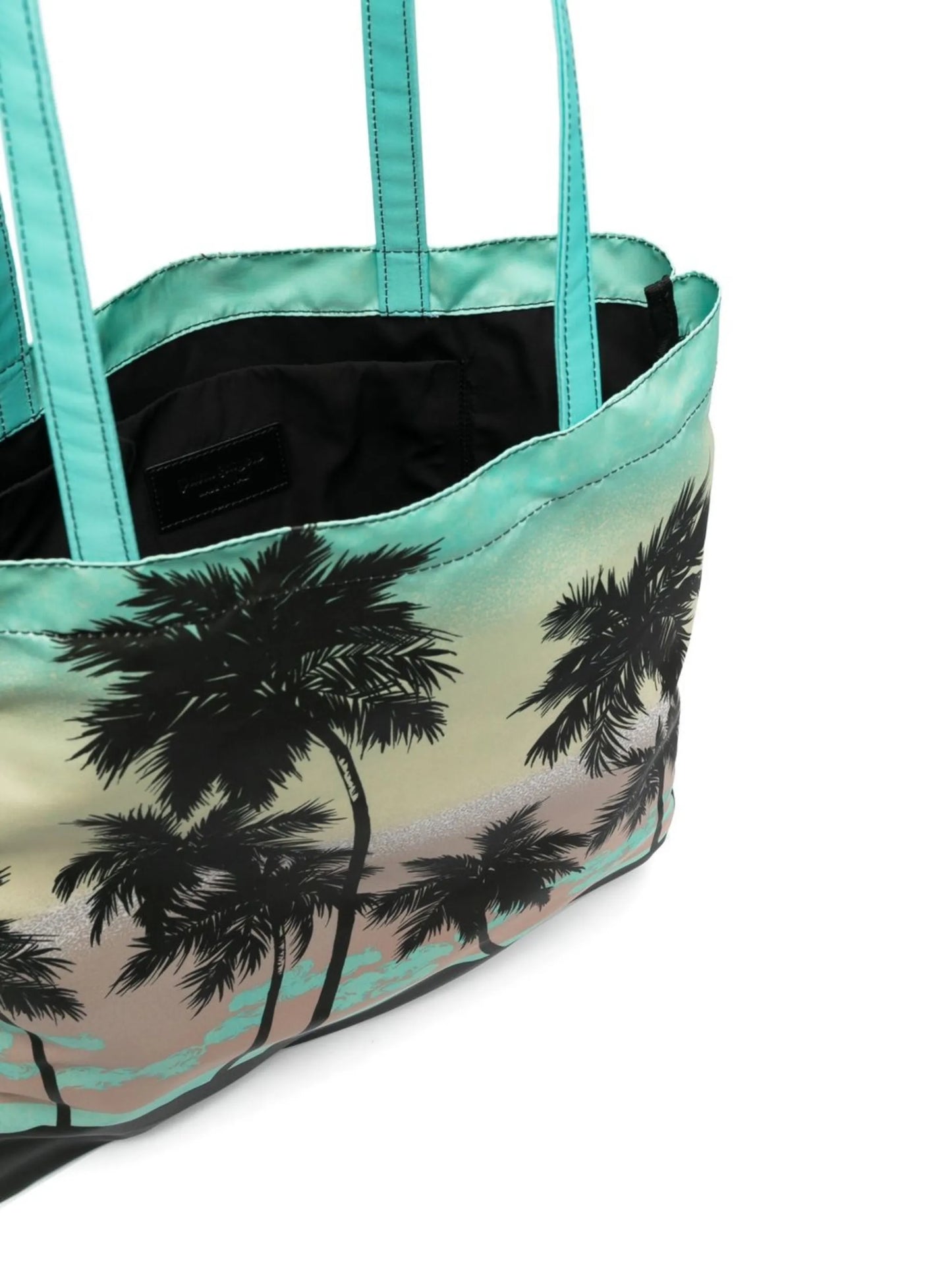 palm tree-print tote bag