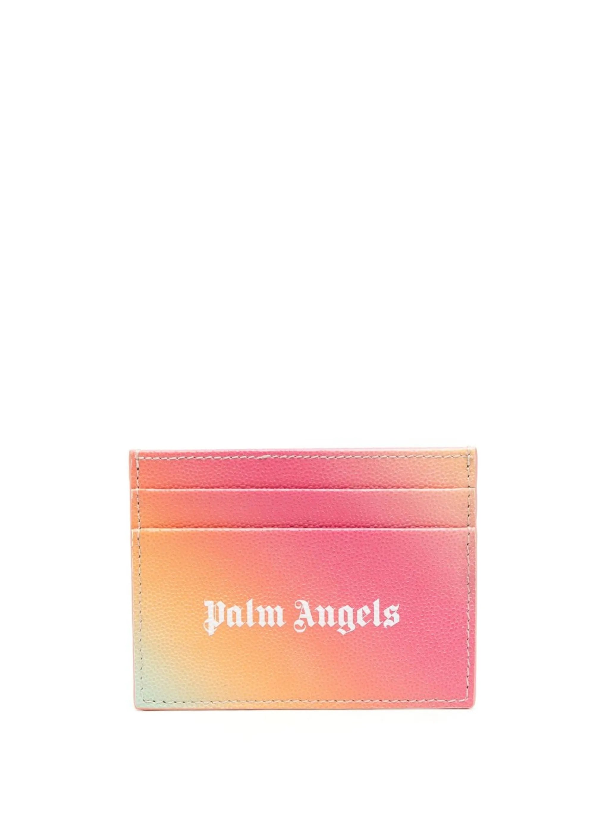 ombré logo-print cardholder