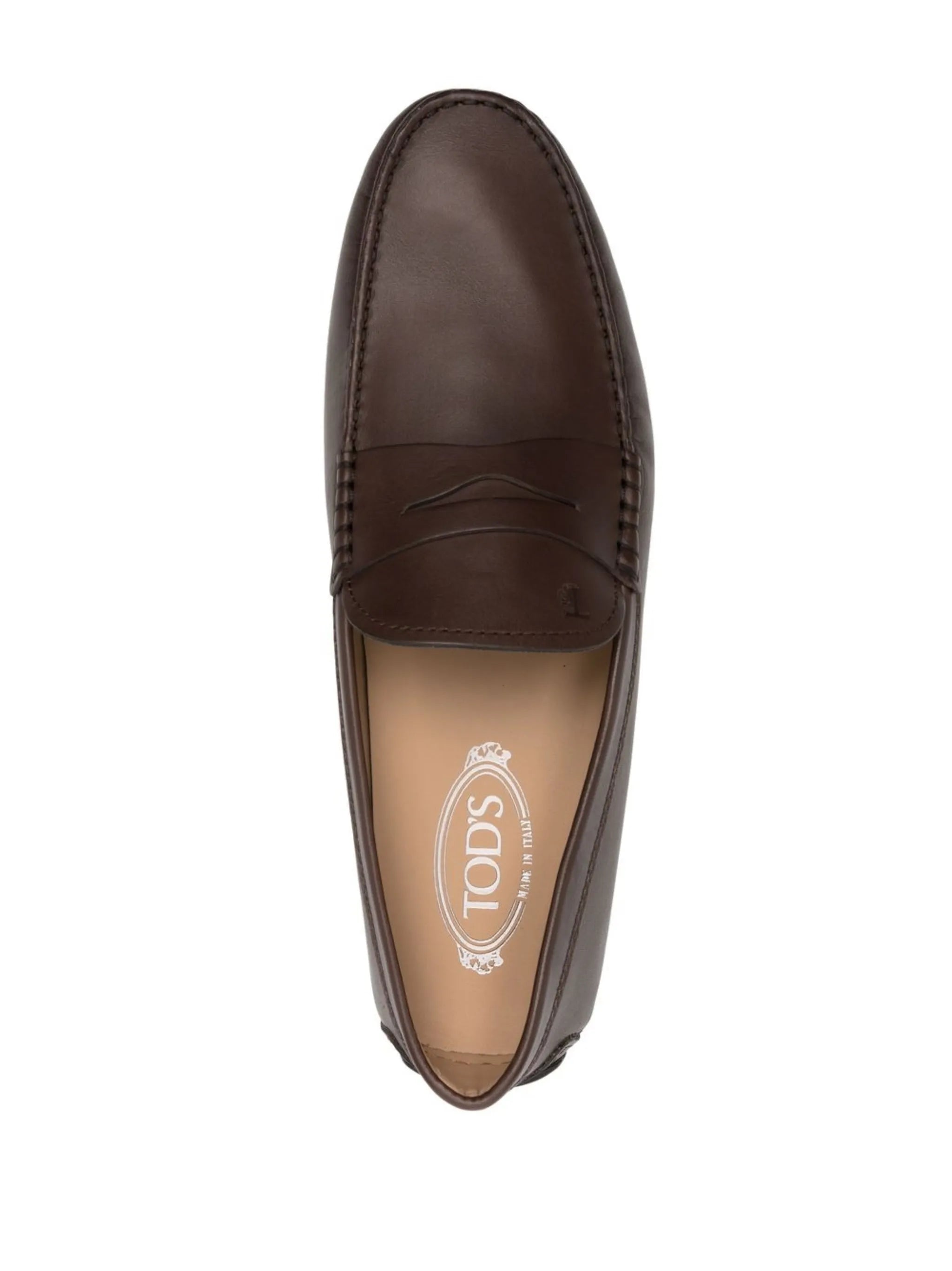 City leather penny loafers