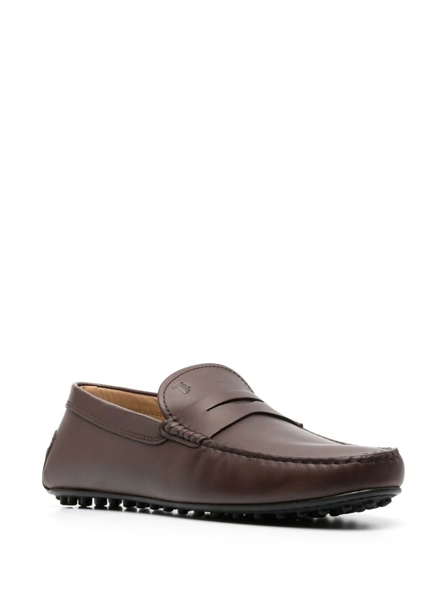 City leather penny loafers