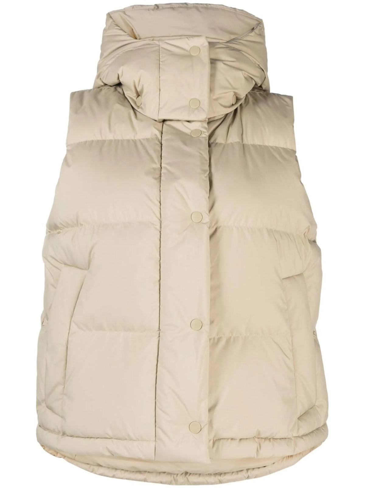 padded button-up gilet