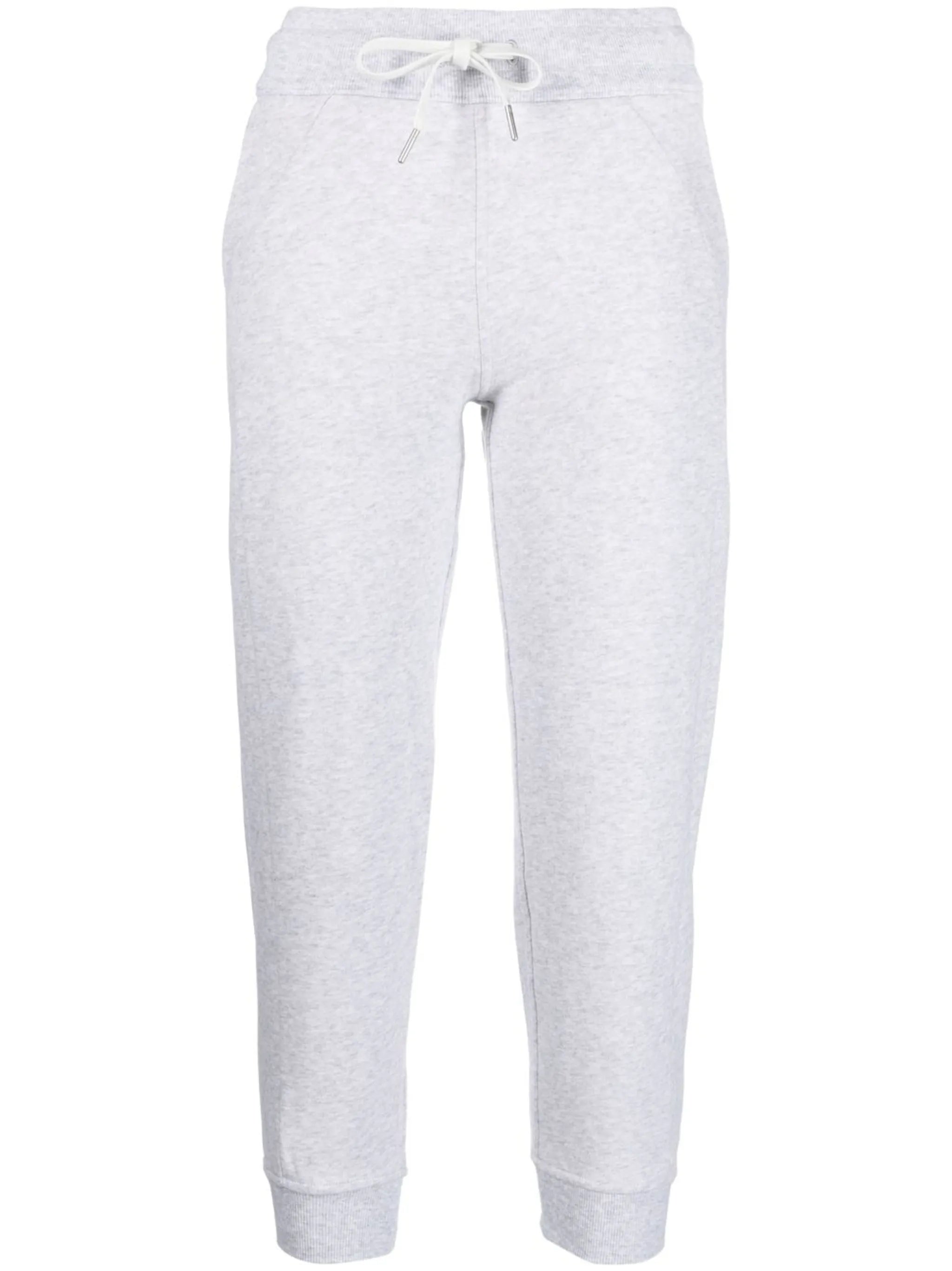 drawstring-waist tapered track pants