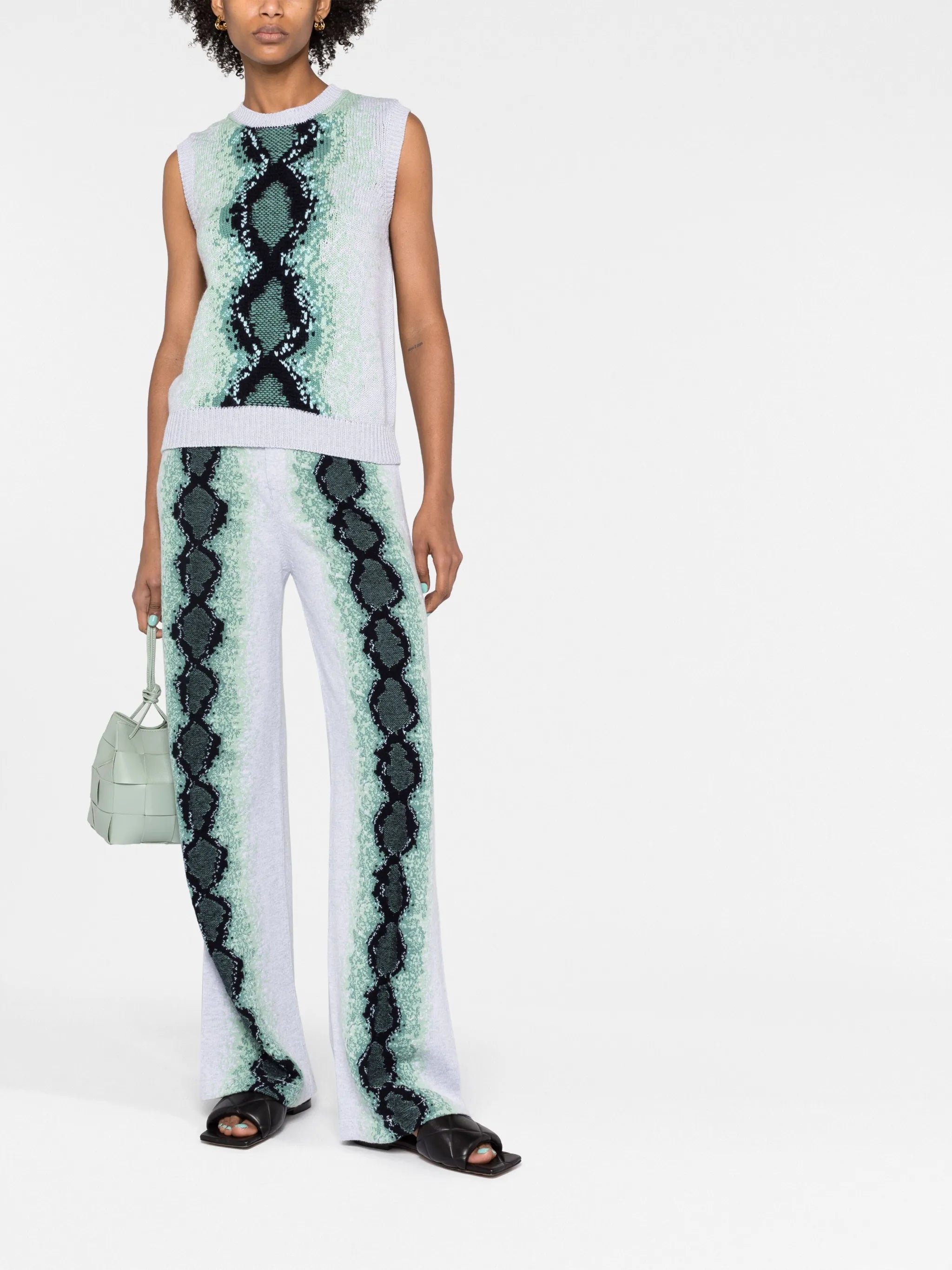 python intarsia-knit sweater vest