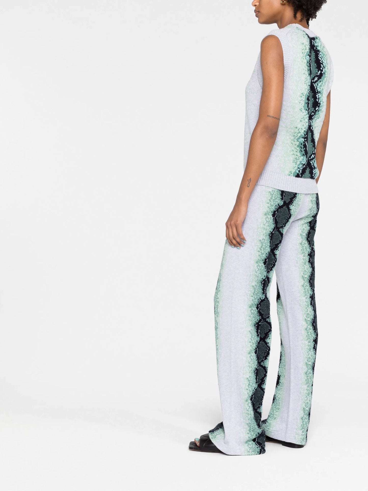 python intarsia-knit sweater vest