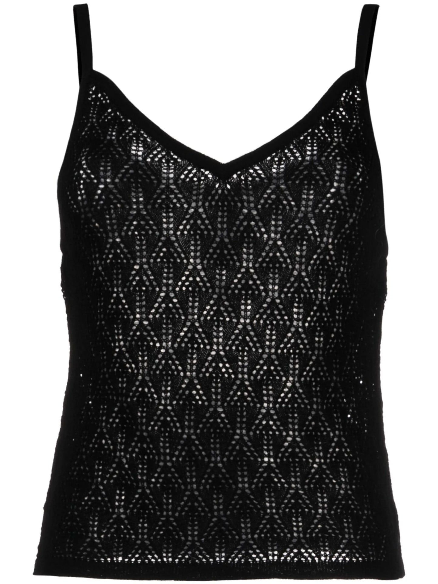 pointelle-knit cashmere top