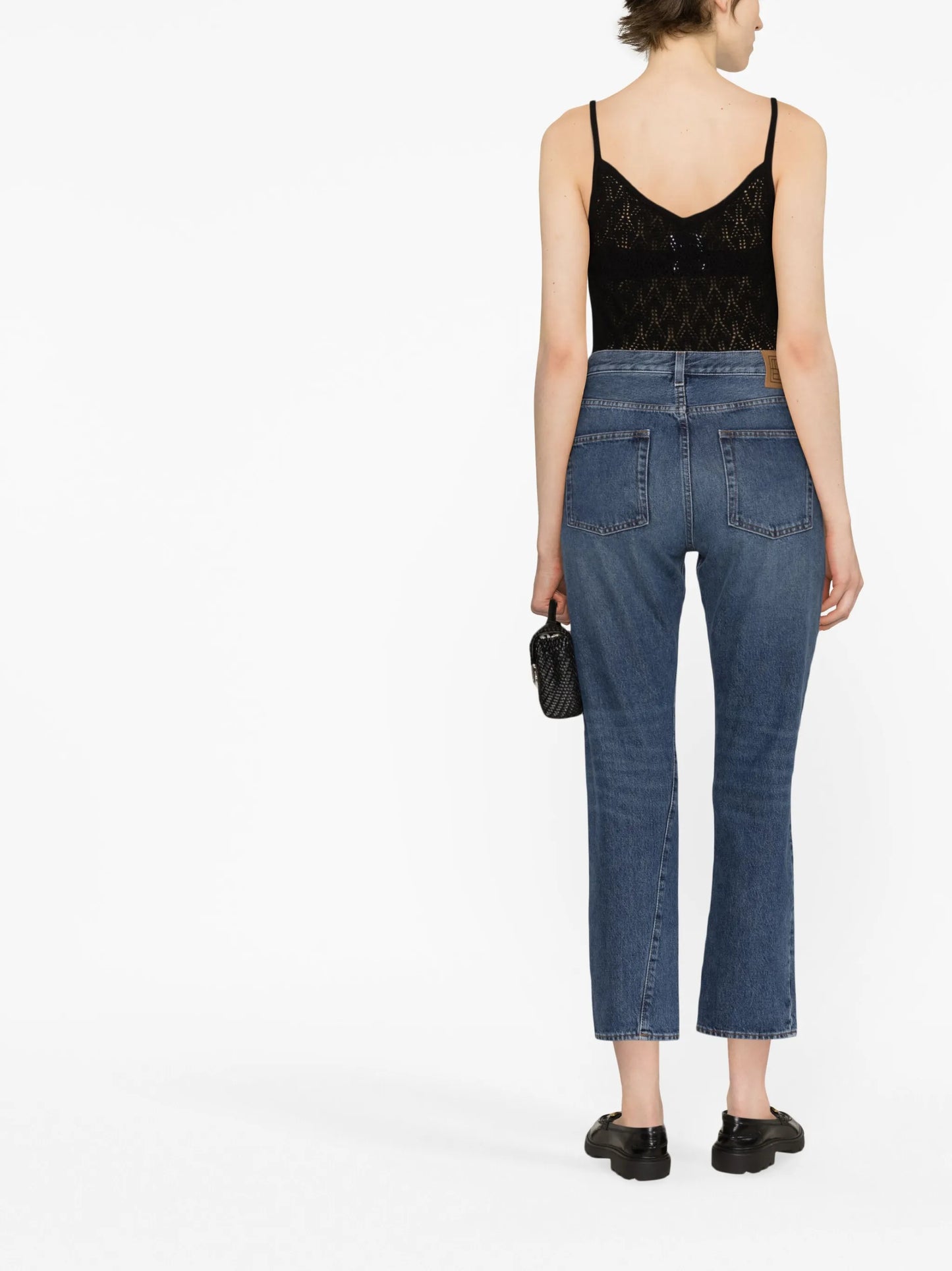pointelle-knit cashmere top