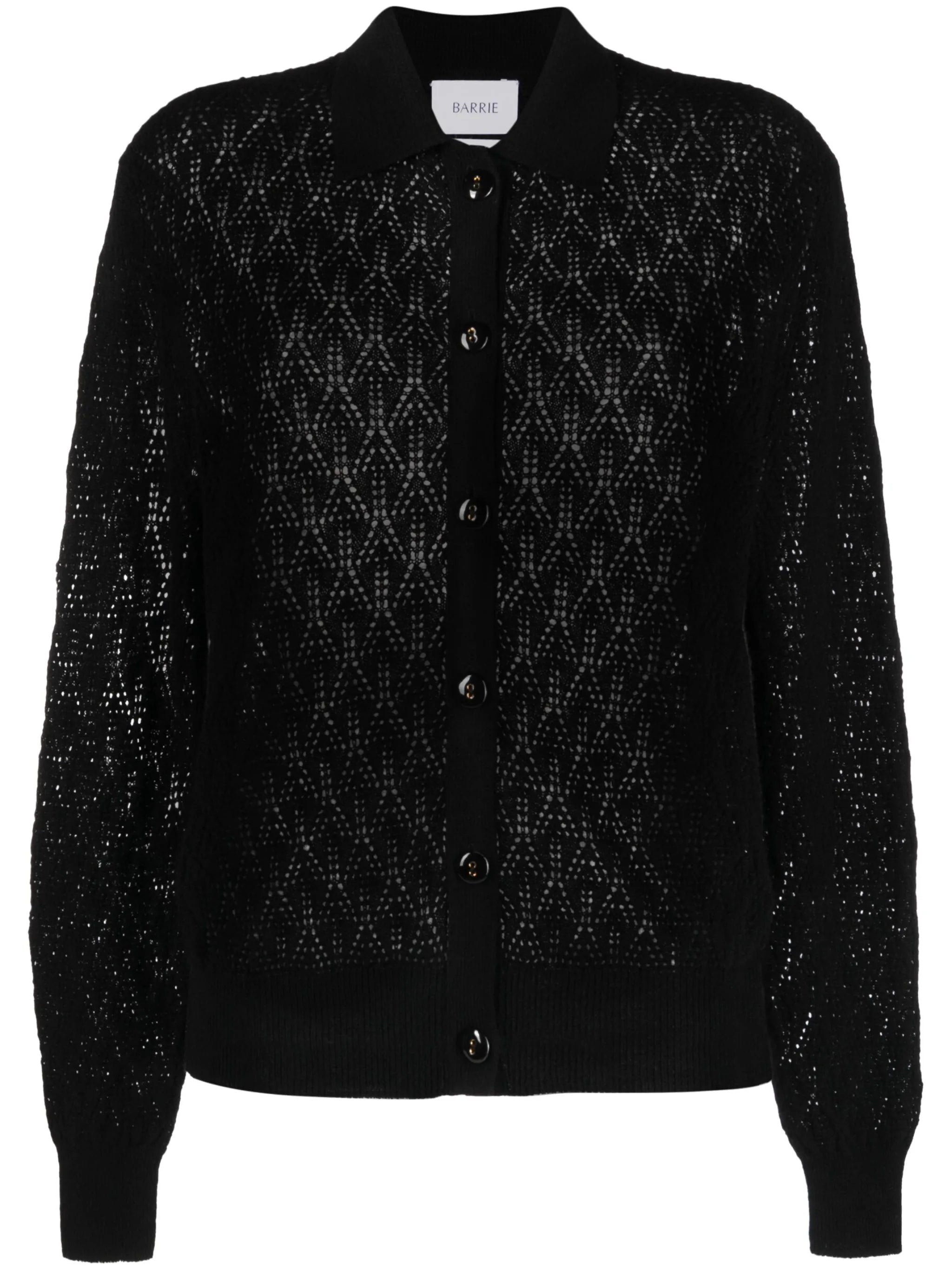 pointelle-knit cashmere top